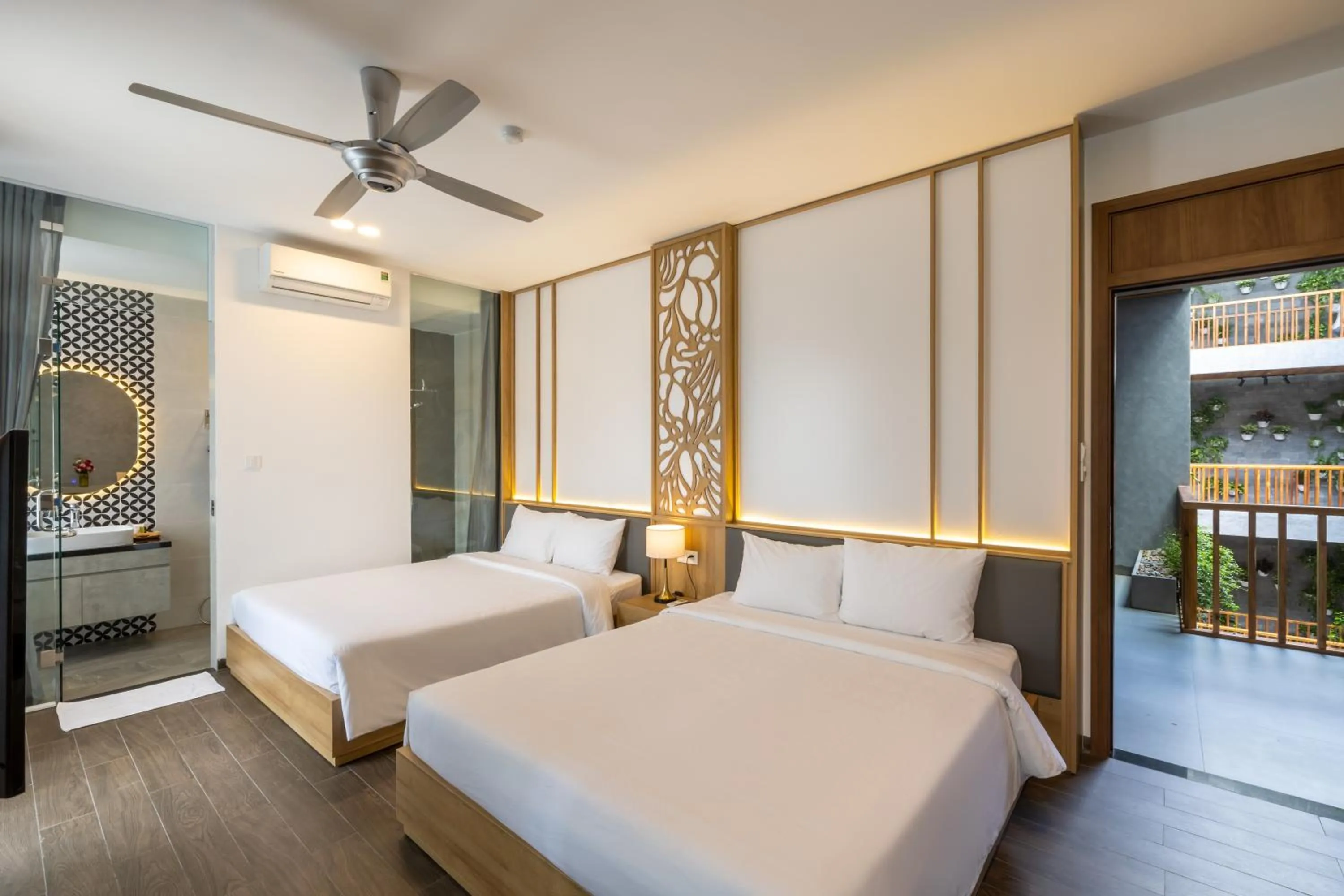 Bed in Moon Sun Boutique Villa Hotel