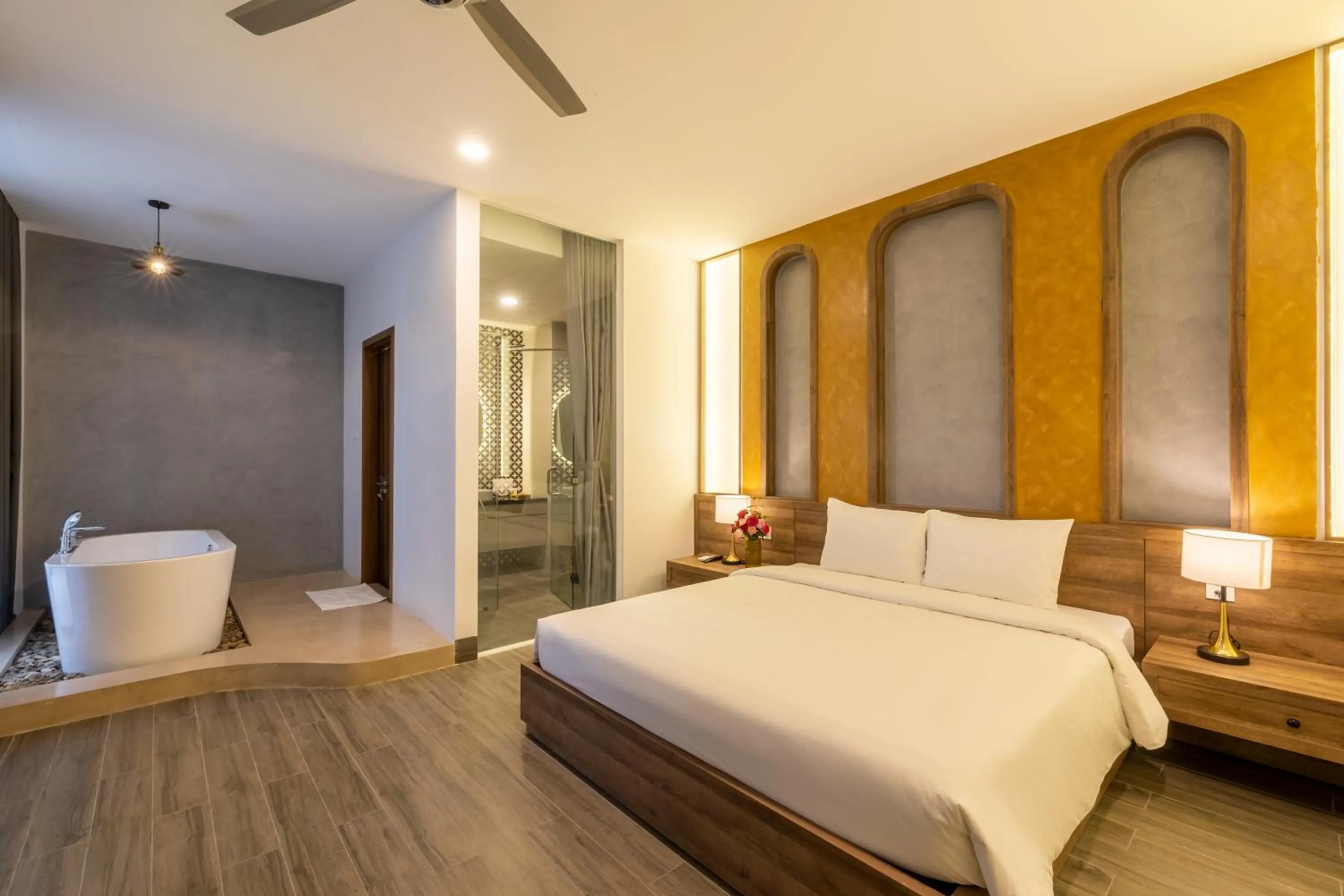 Bed in Moon Sun Boutique Villa Hotel