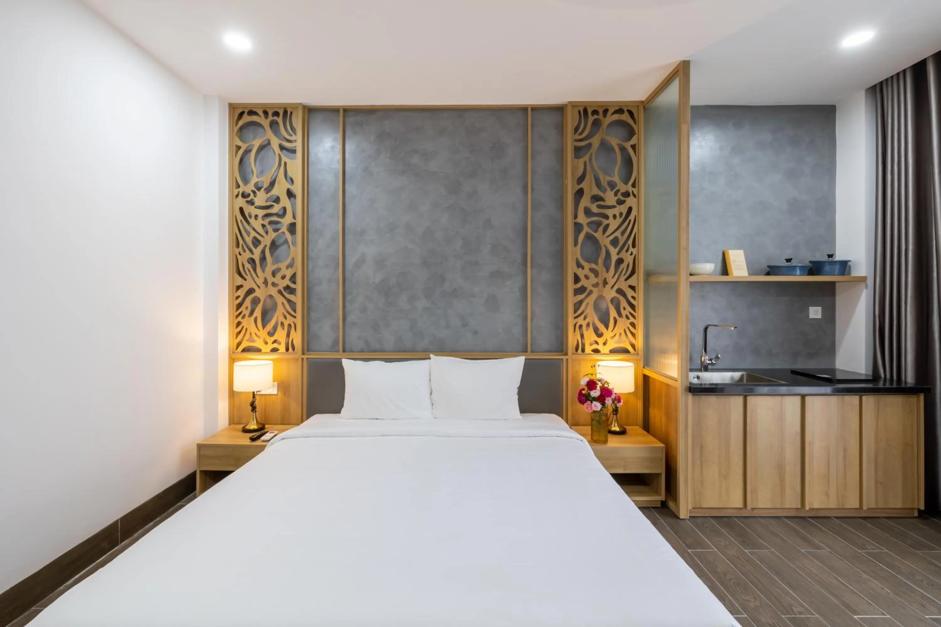 Bed in Moon Sun Boutique Villa Hotel