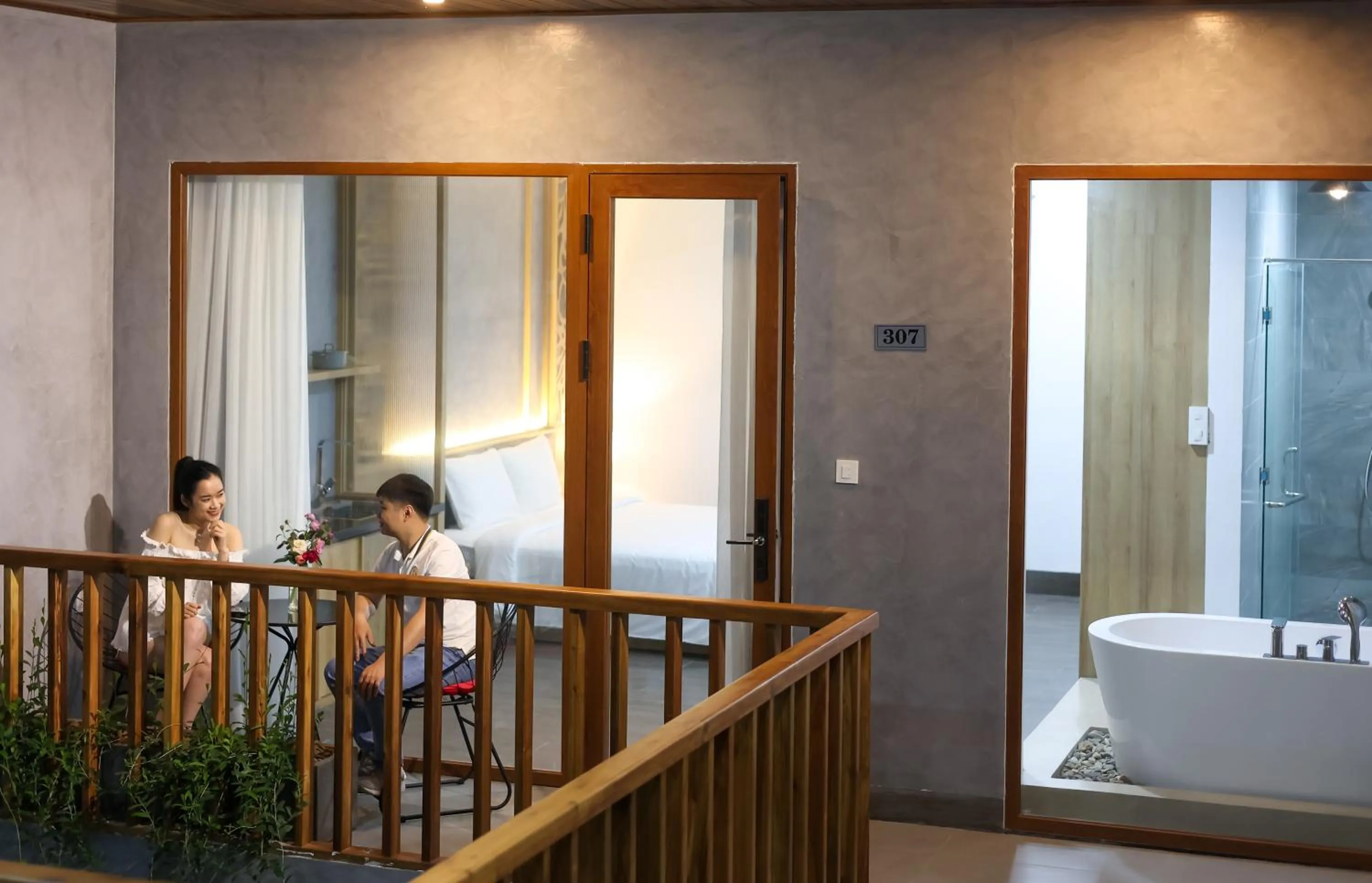 Bed in Moon Sun Boutique Villa Hotel