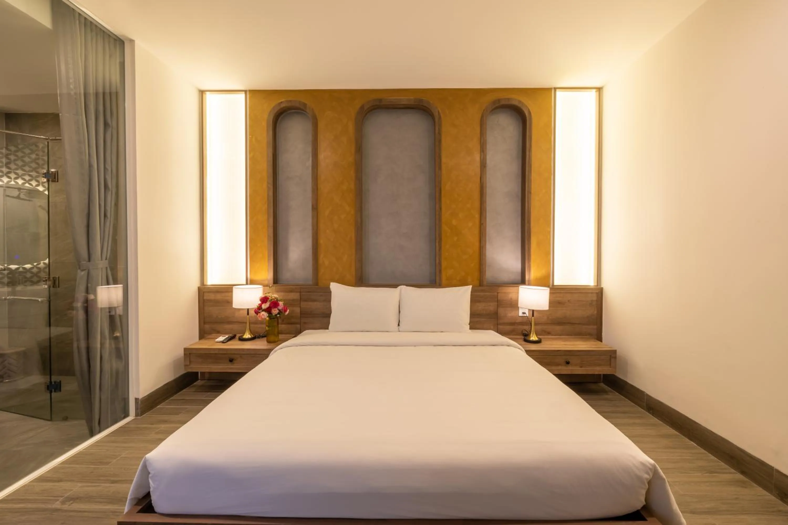 Bed in Moon Sun Boutique Villa Hotel