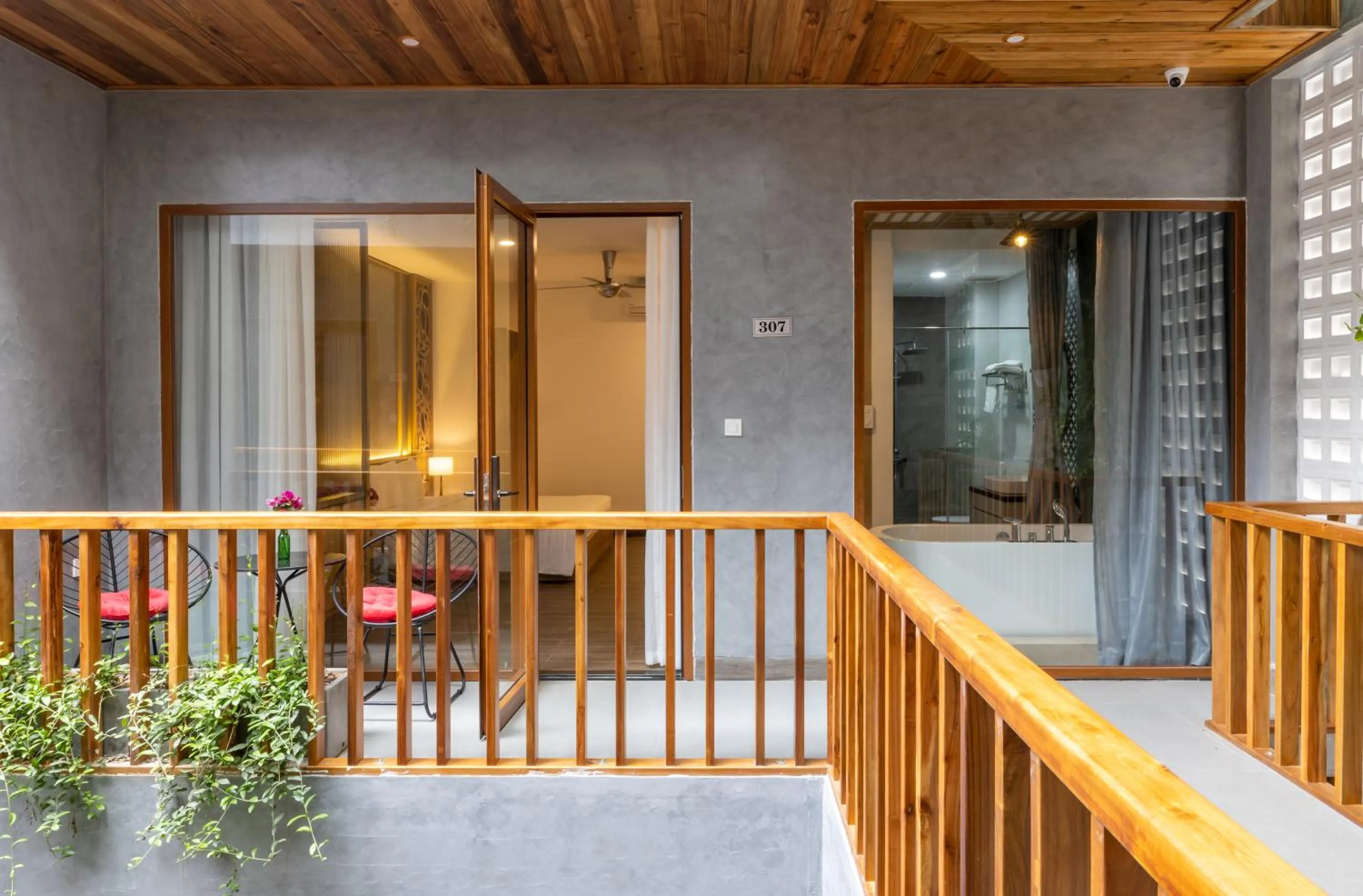 Balcony/Terrace in Moon Sun Boutique Villa Hotel