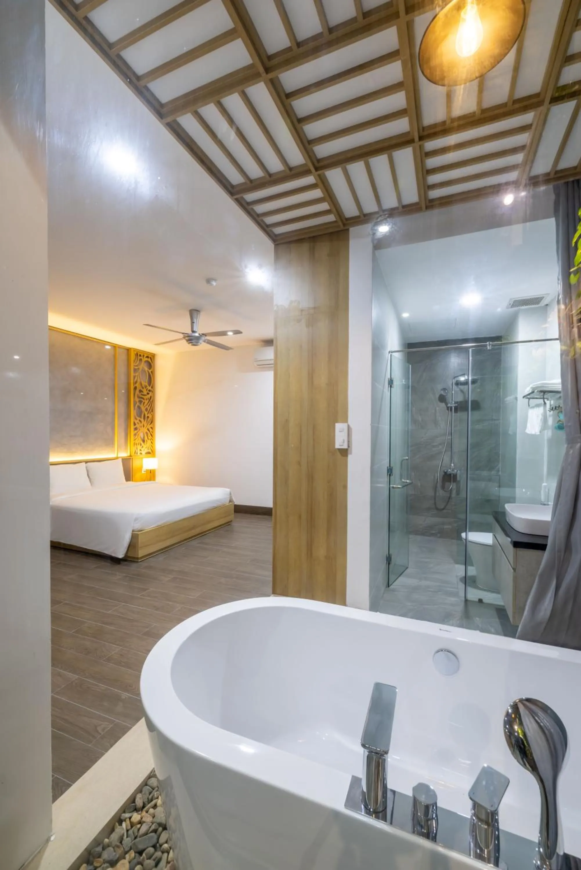 Bed in Moon Sun Boutique Villa Hotel