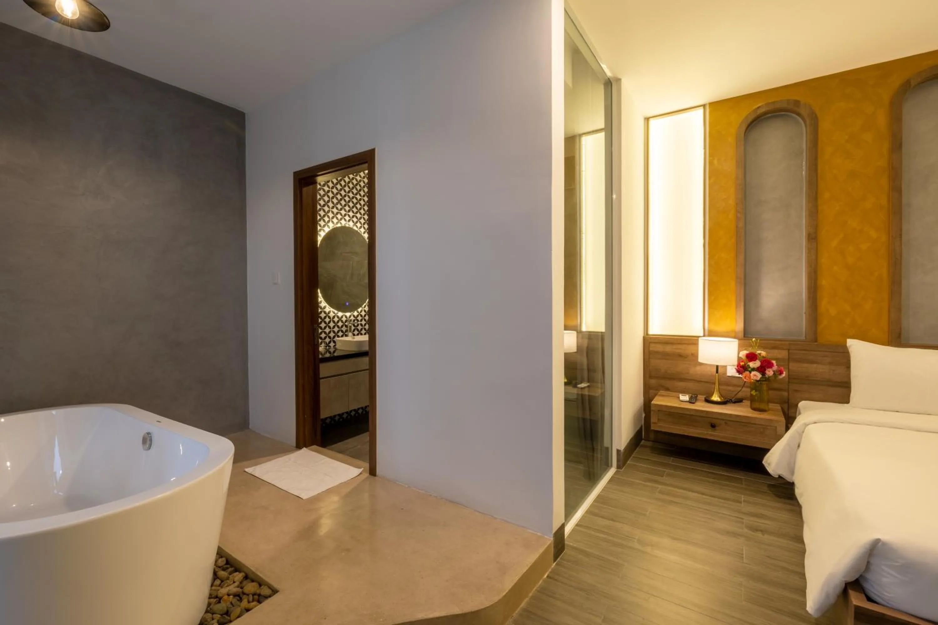 Bed in Moon Sun Boutique Villa Hotel