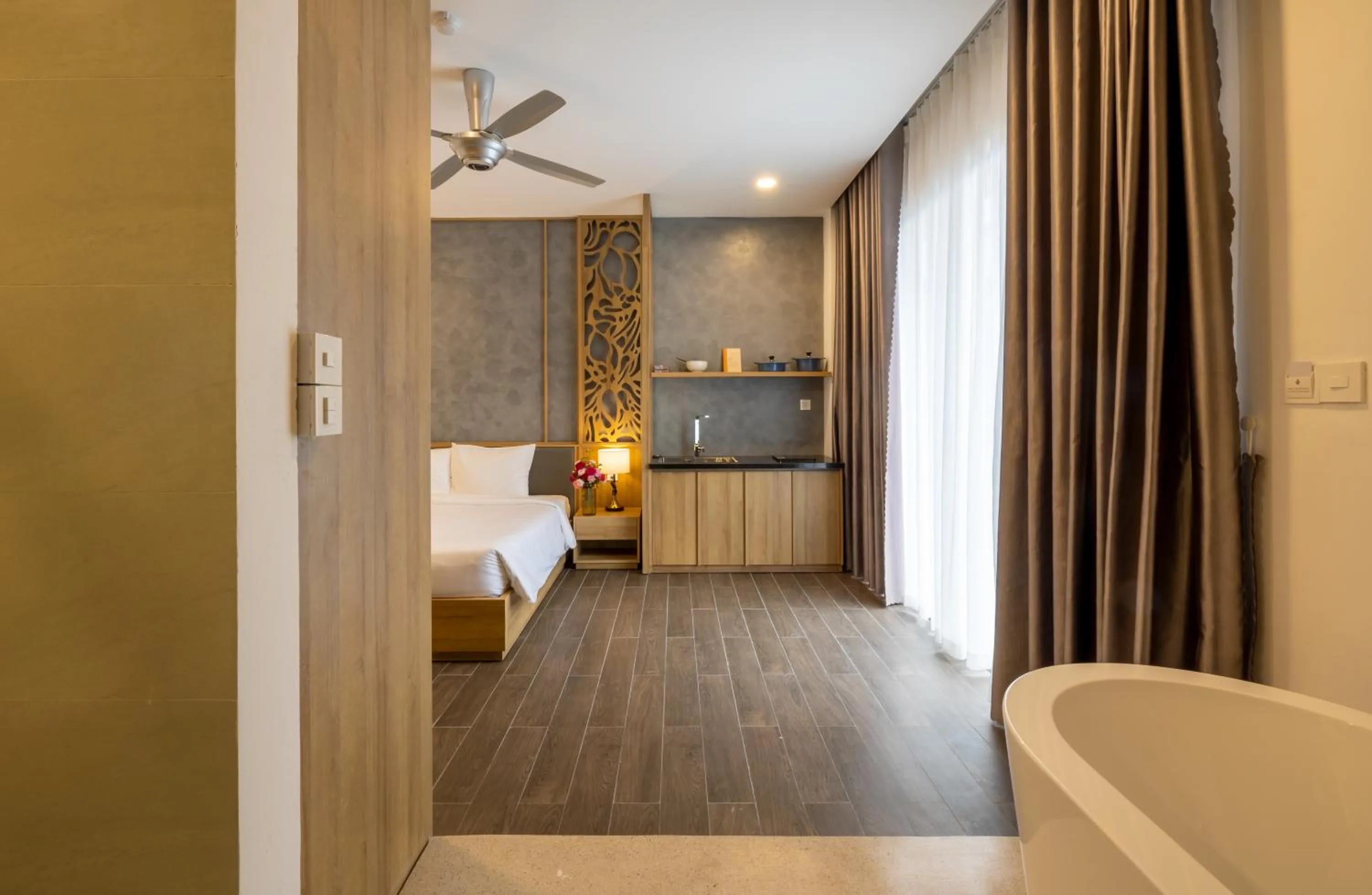 Bed in Moon Sun Boutique Villa Hotel