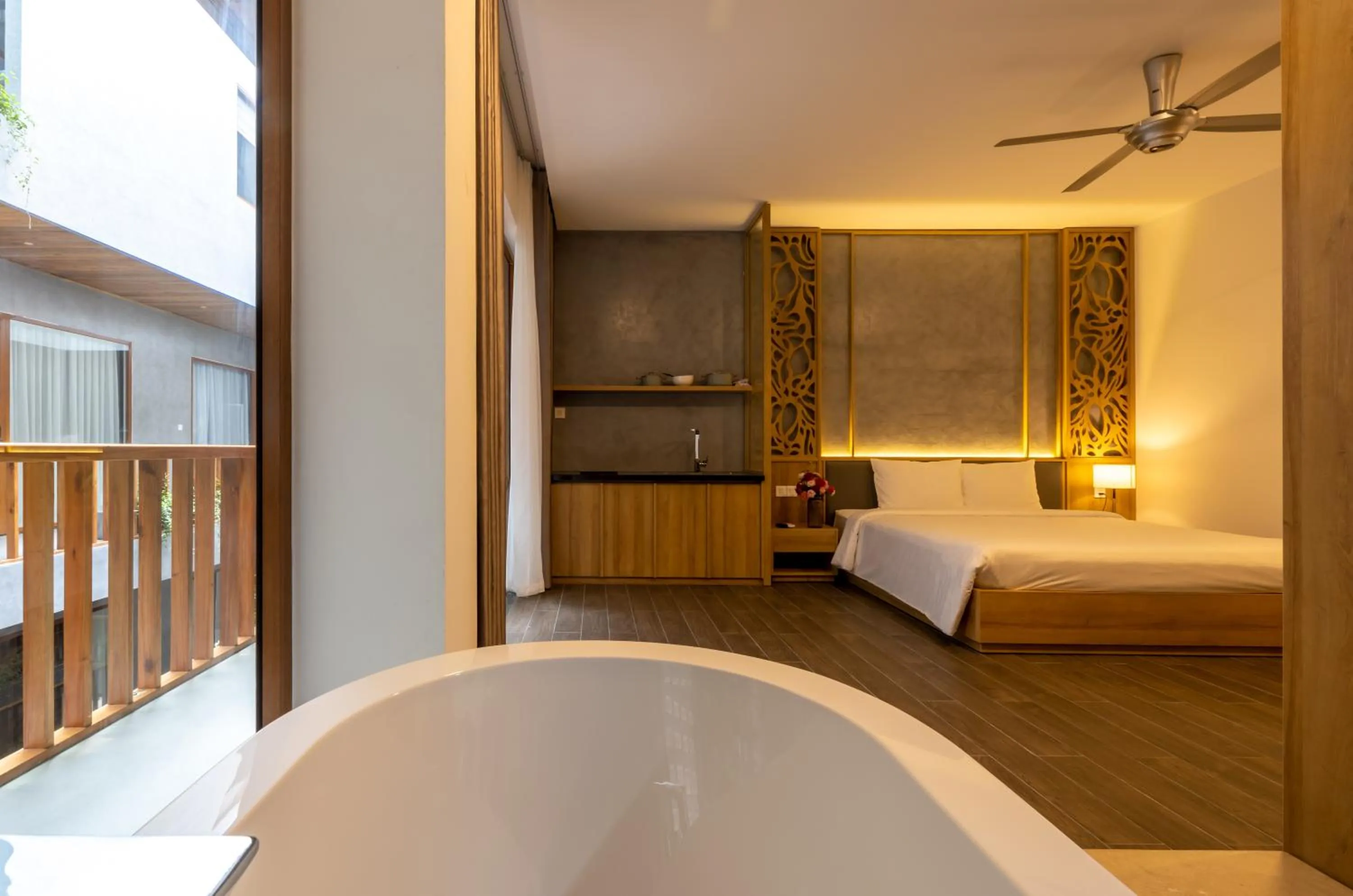 Bed in Moon Sun Boutique Villa Hotel