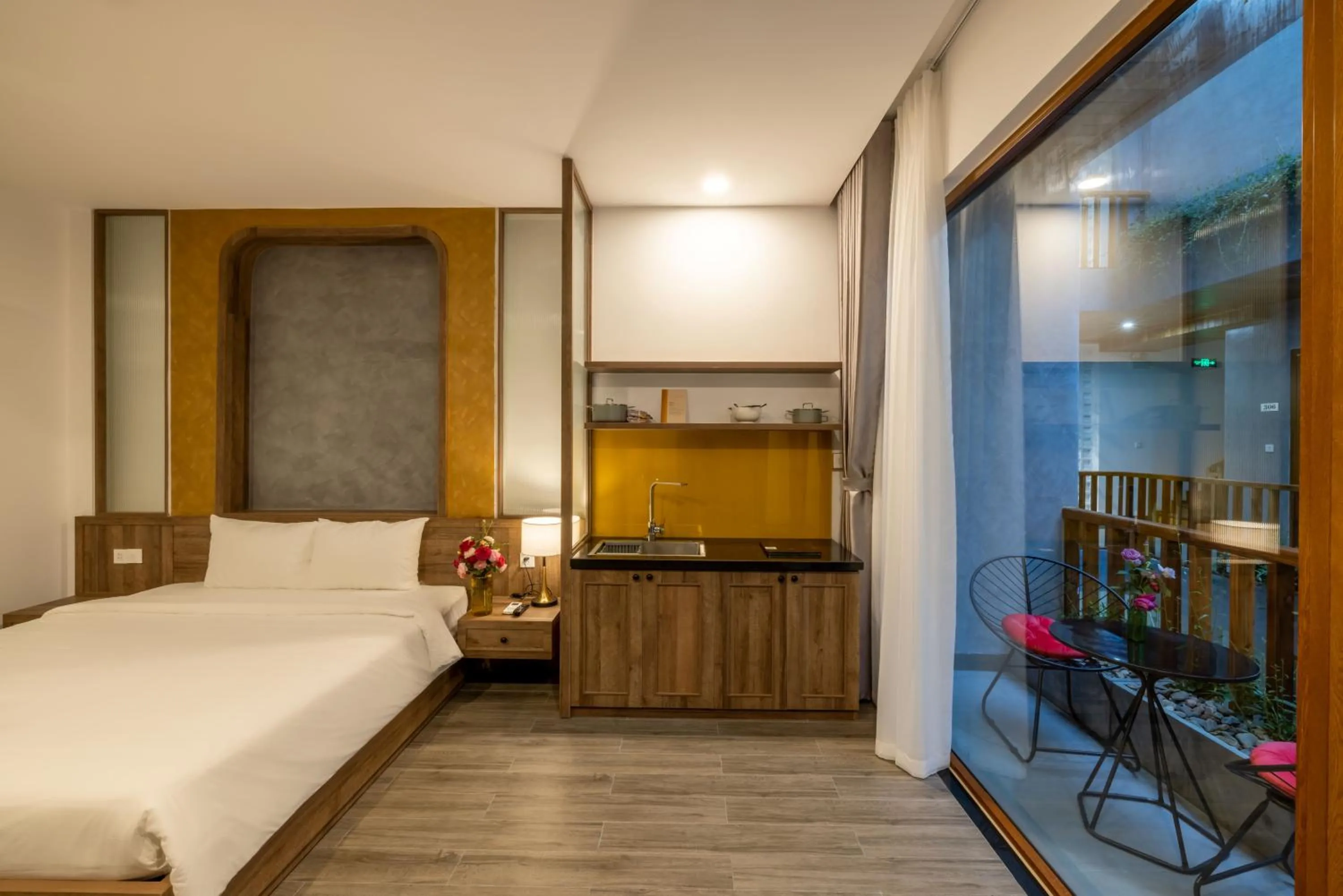 Bed in Moon Sun Boutique Villa Hotel