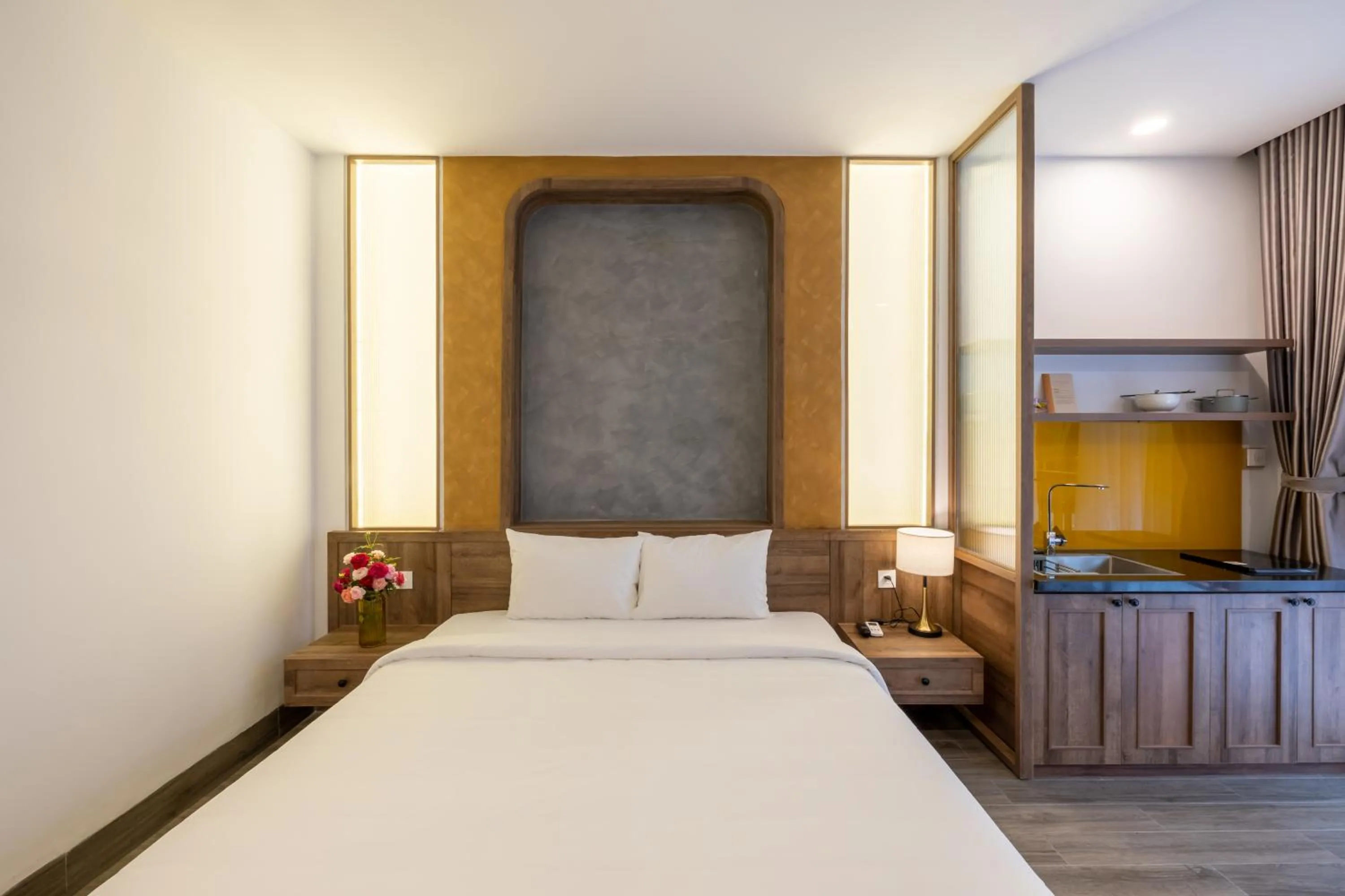 Bed in Moon Sun Boutique Villa Hotel