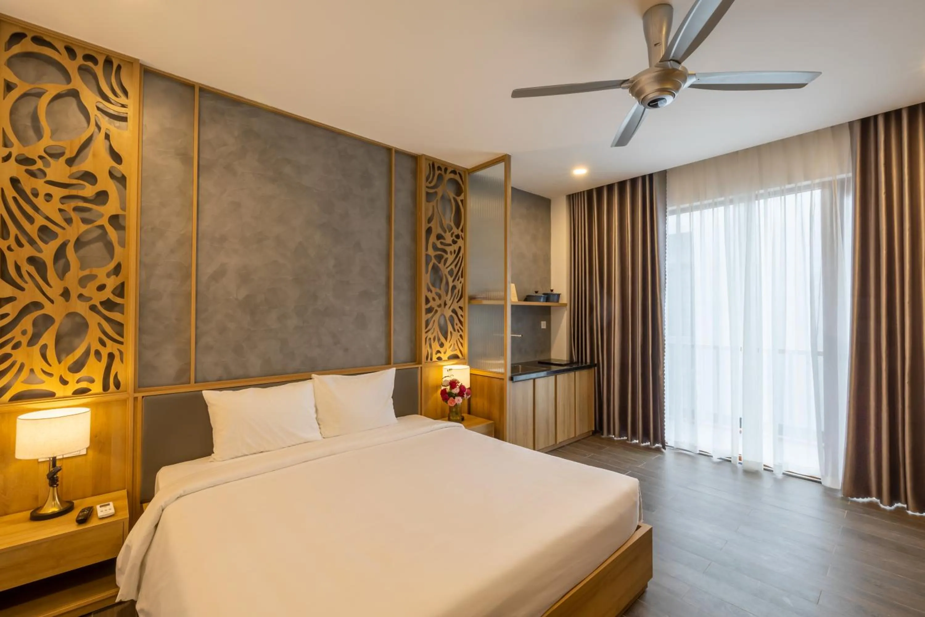 Bed in Moon Sun Boutique Villa Hotel