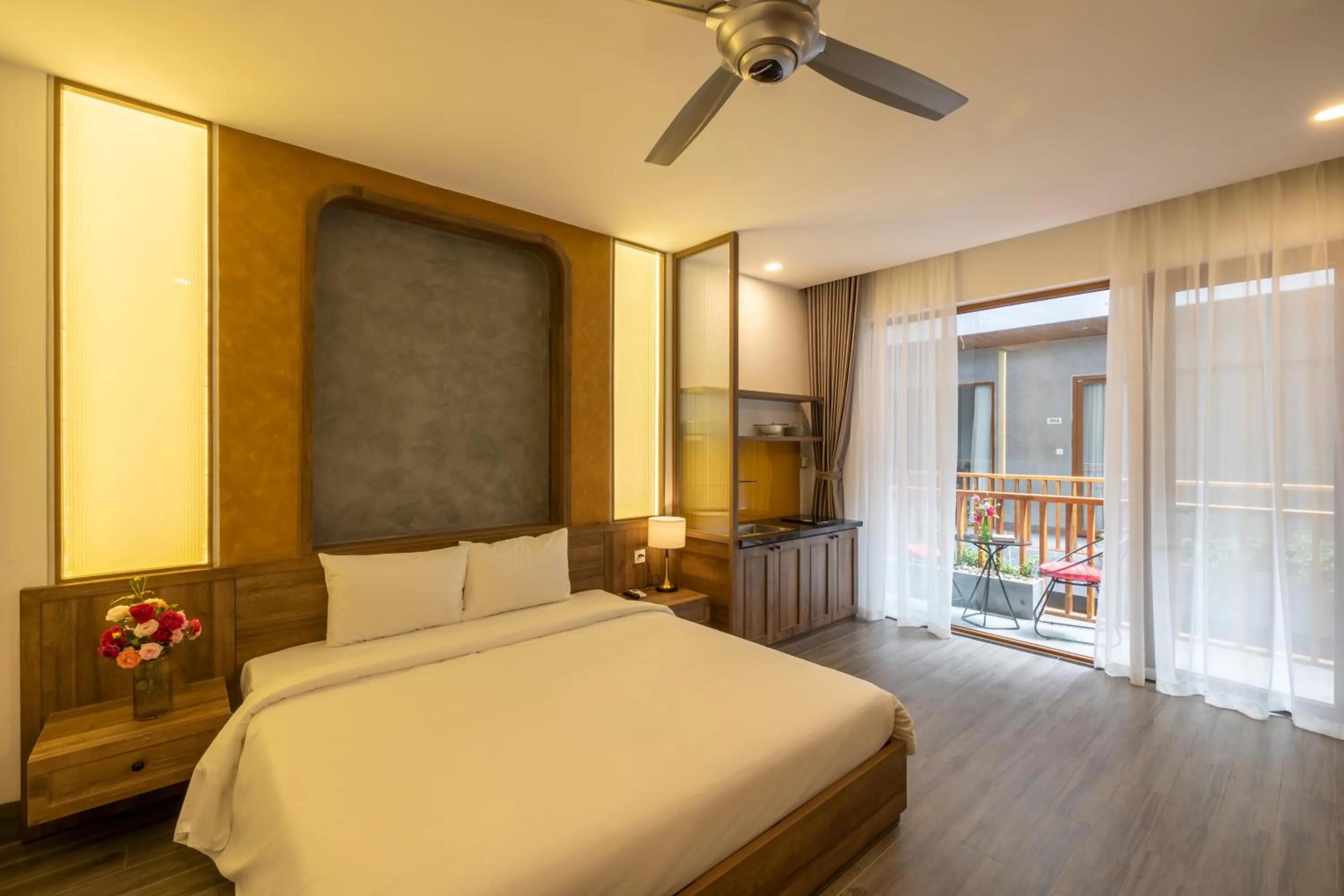 Bed in Moon Sun Boutique Villa Hotel