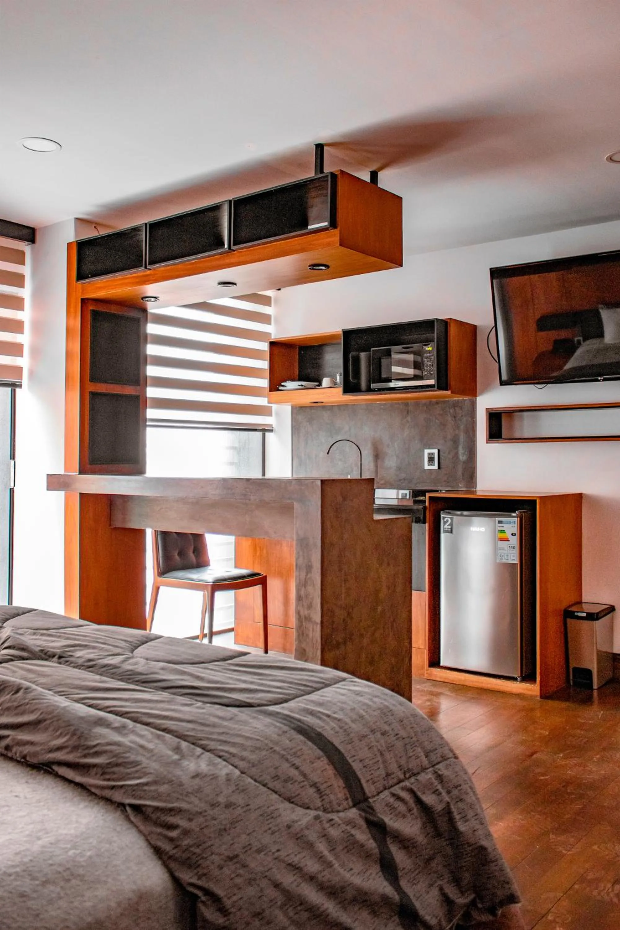 minibar, Bed in Madero Hotel & Suites