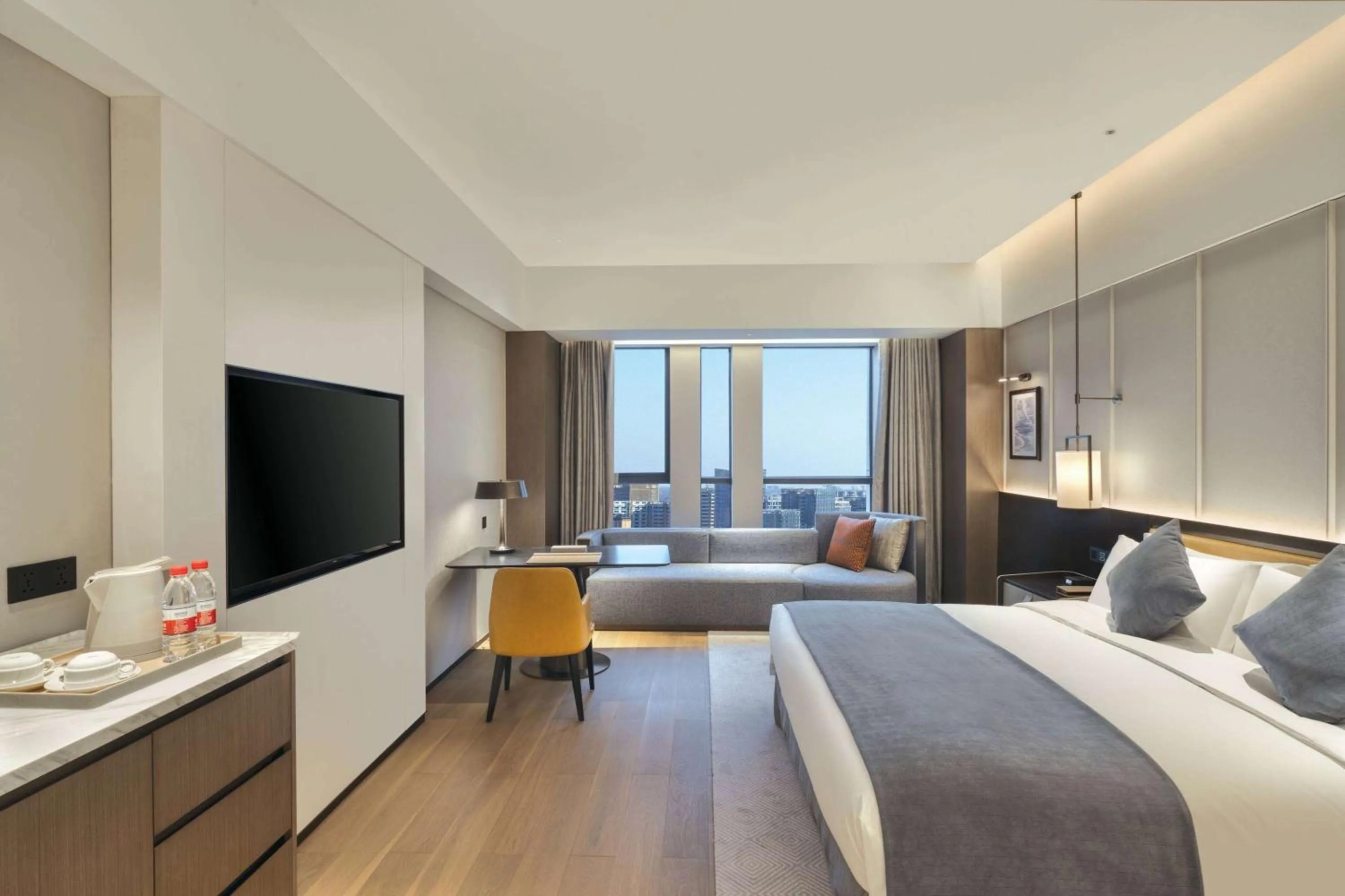 Photo of the whole room, Bed in Wyndham Xiong'an