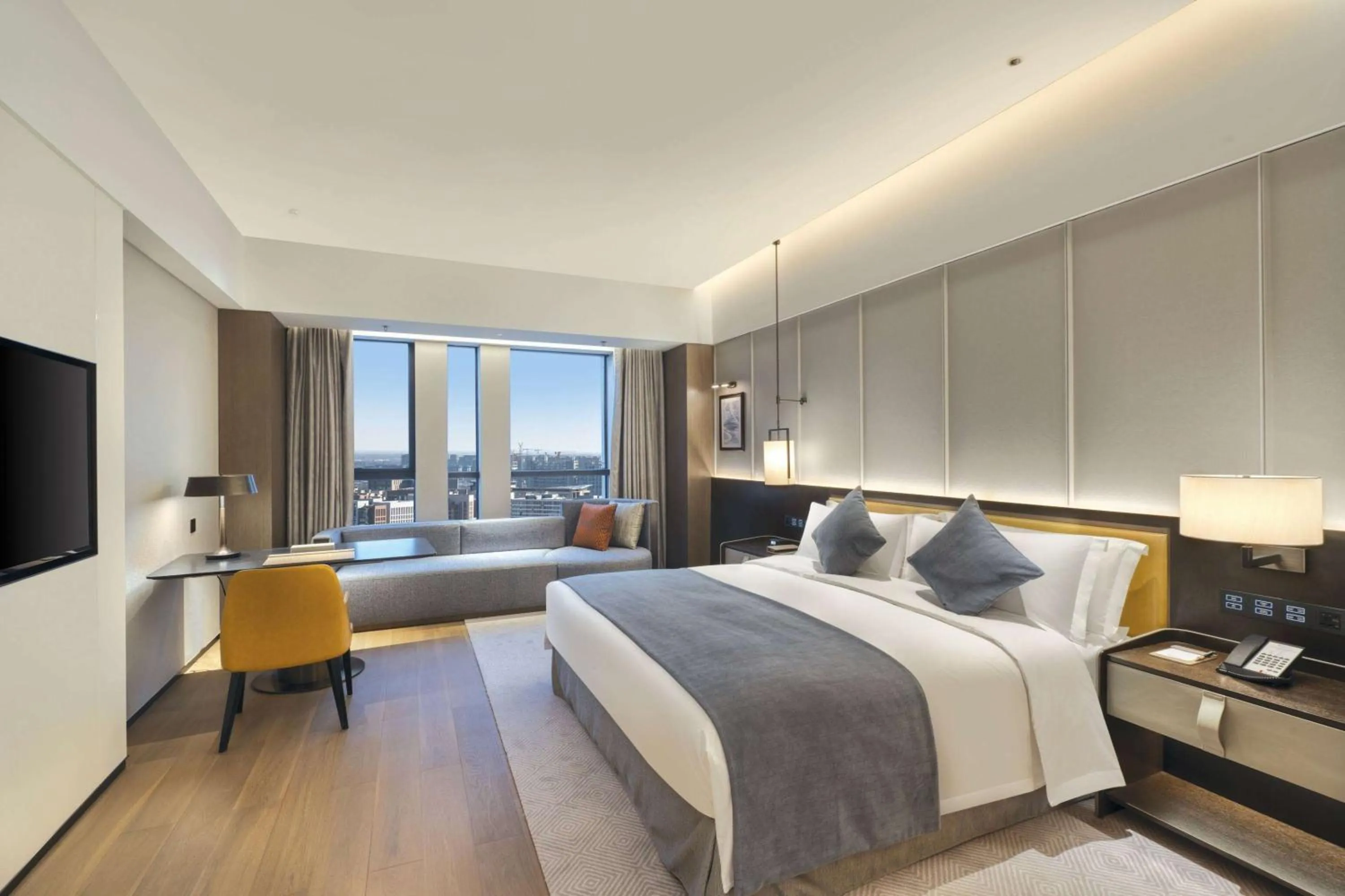 Photo of the whole room, Bed in Wyndham Xiong'an