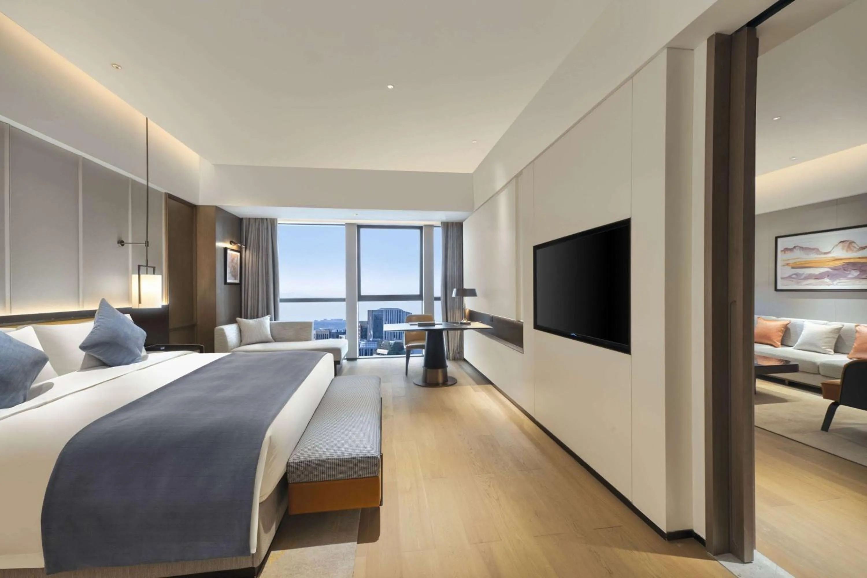 Photo of the whole room, Bed in Wyndham Xiong'an