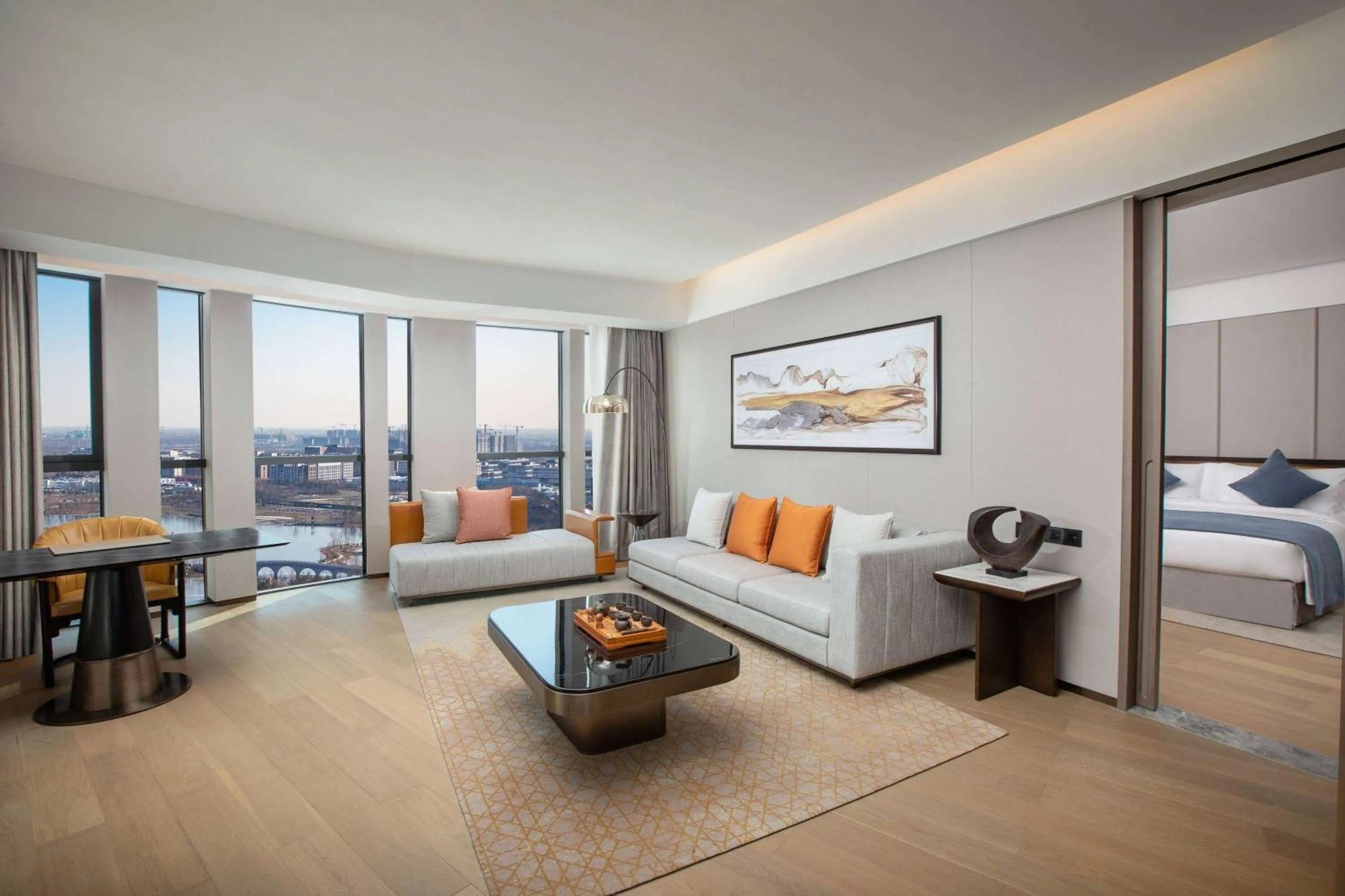 Photo of the whole room, Bed in Wyndham Xiong'an