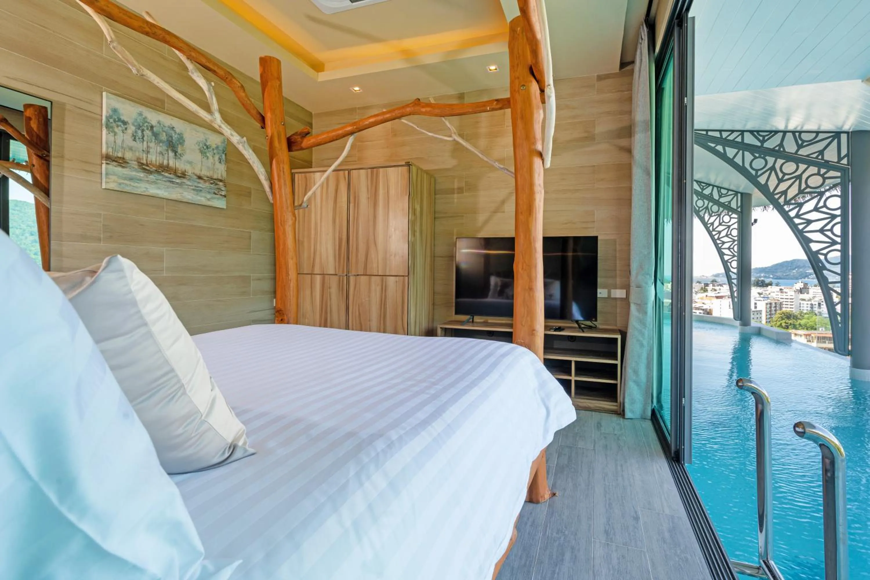 Bed in Three Monkeys Villas