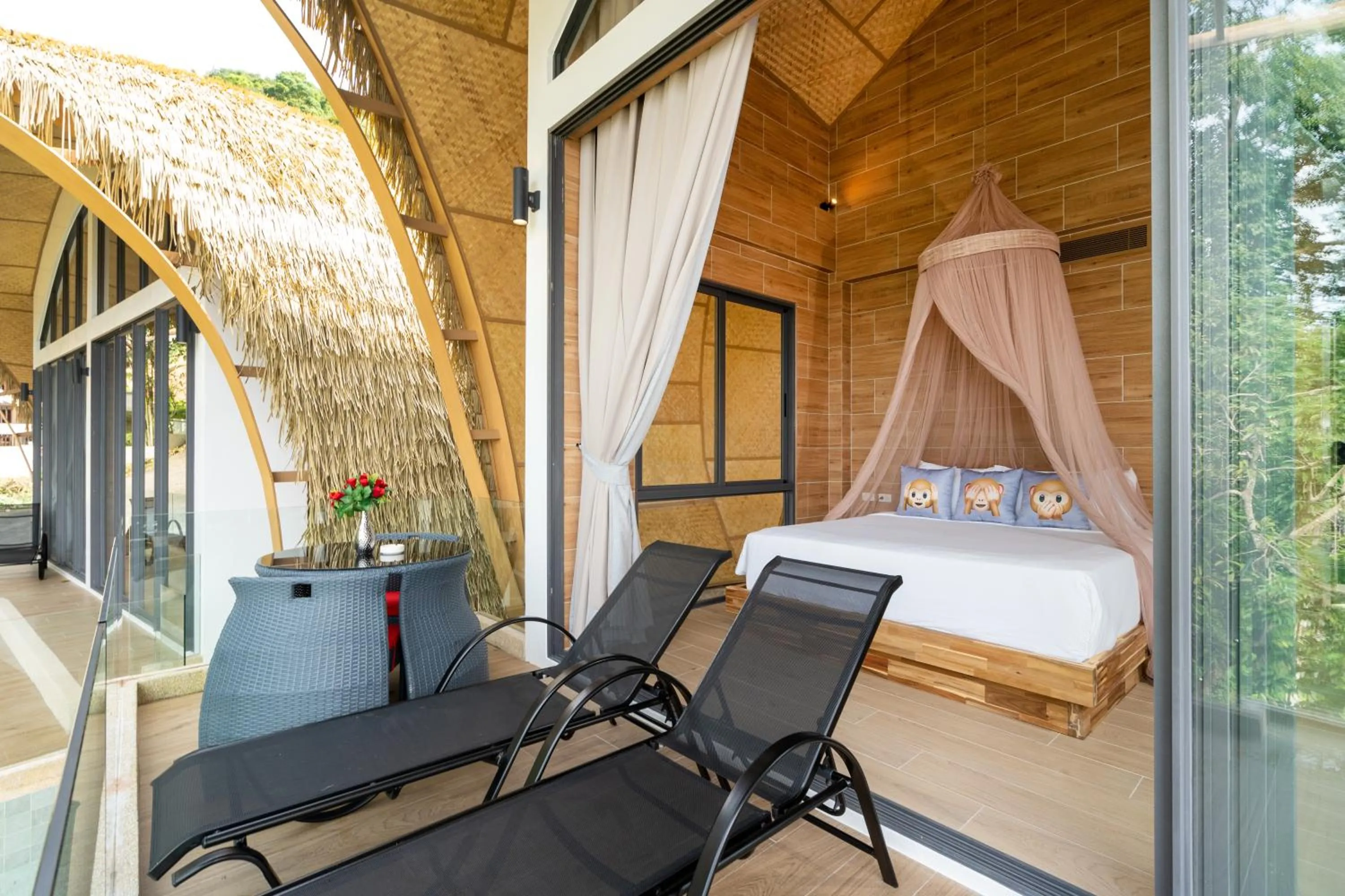 Bed in Three Monkeys Villas