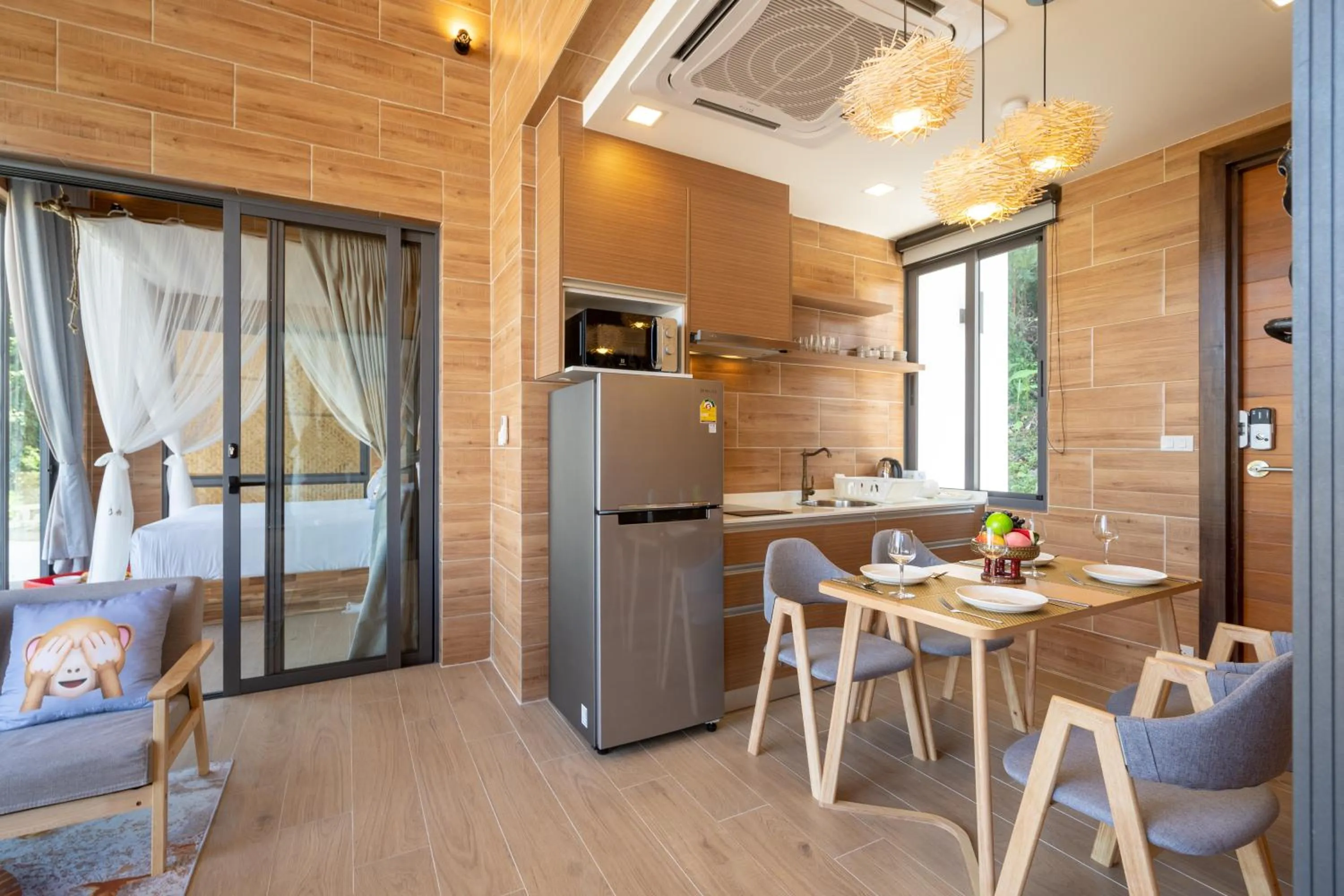 Kitchen or kitchenette in Three Monkeys Villas