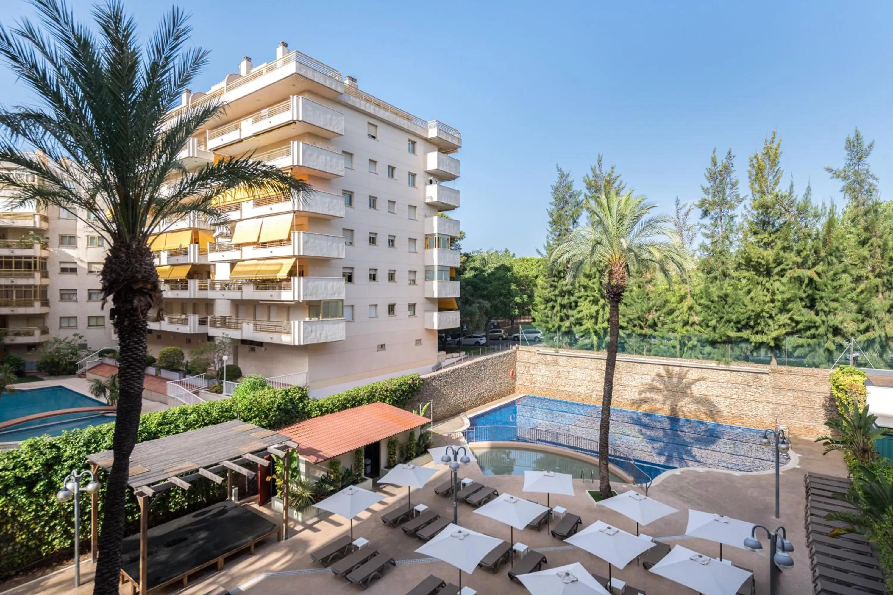 Pool view in Eurosalou & Spa