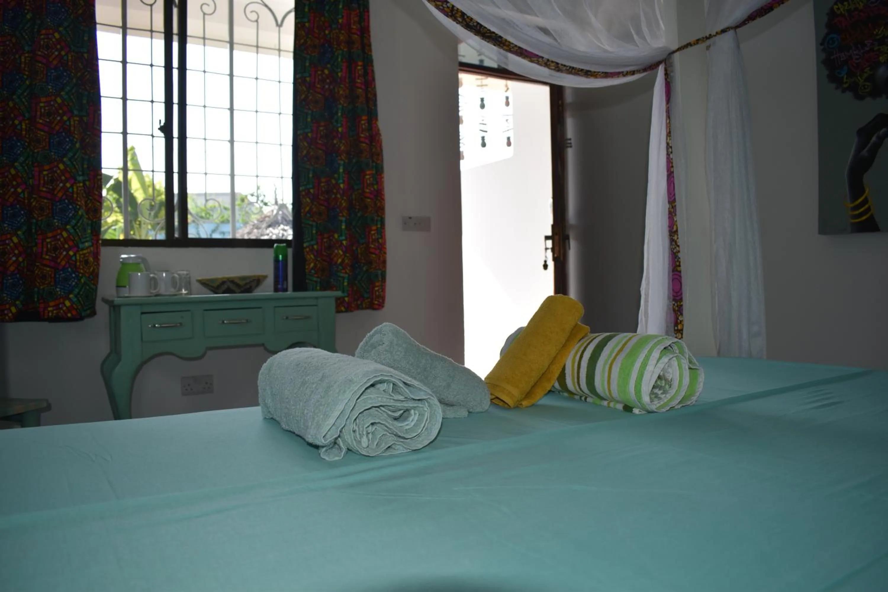 towels, Bed in Pineapple House