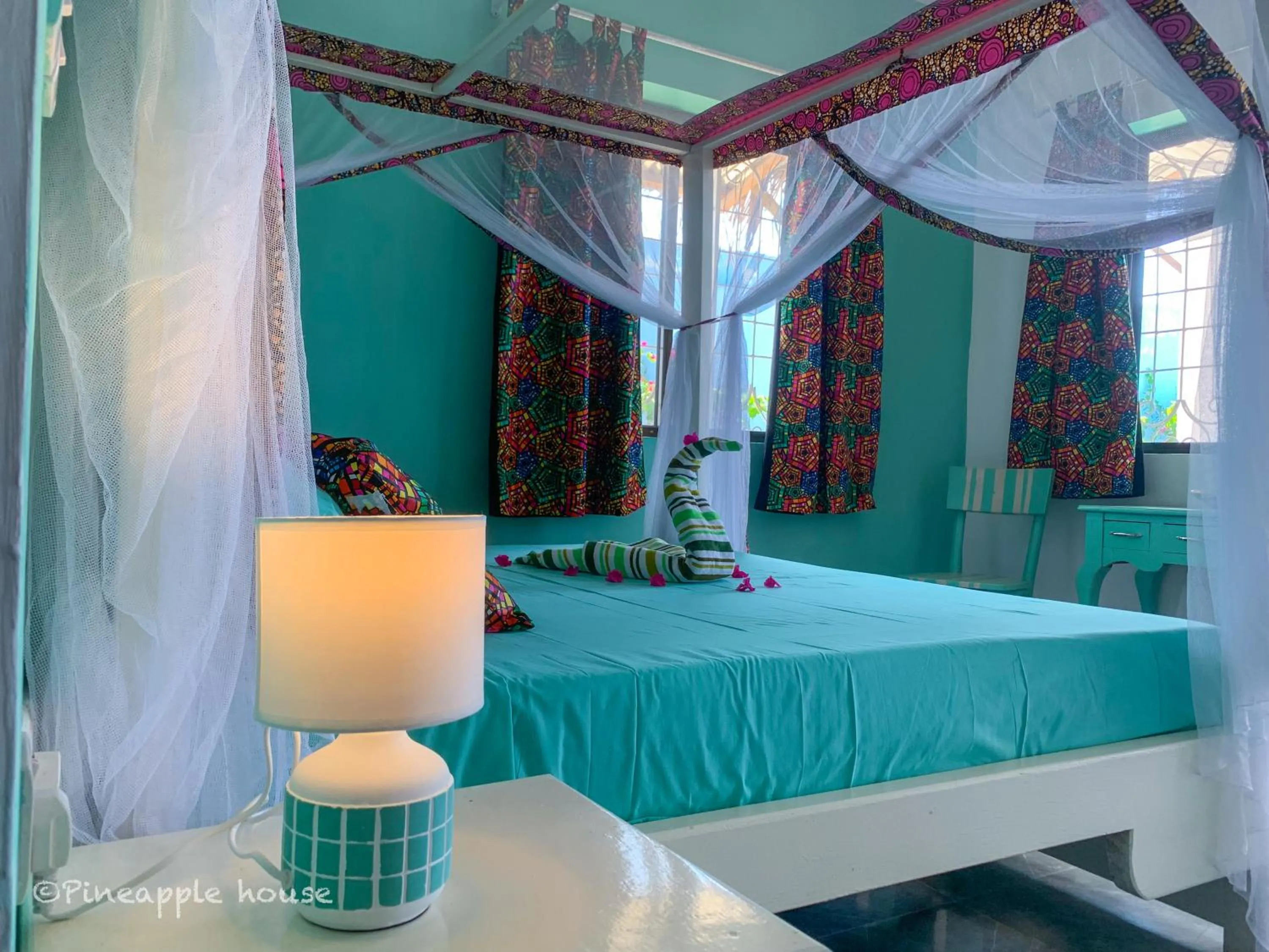 Bedroom, Bed in Pineapple House