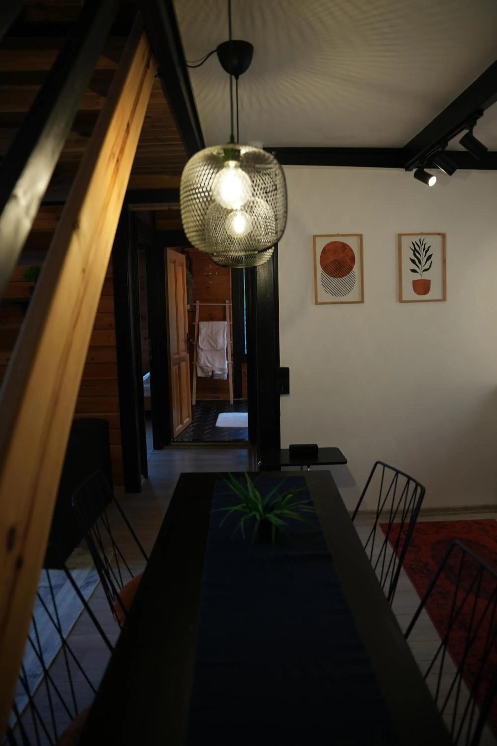 Living room, Bed in Pentalow Cabin