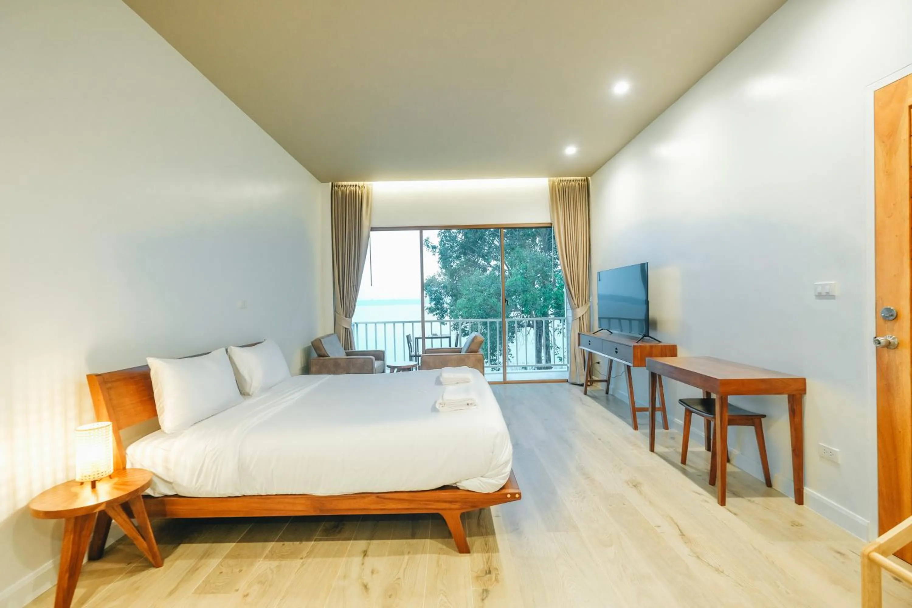 Bed in LAKE HOUSE Naka Cave