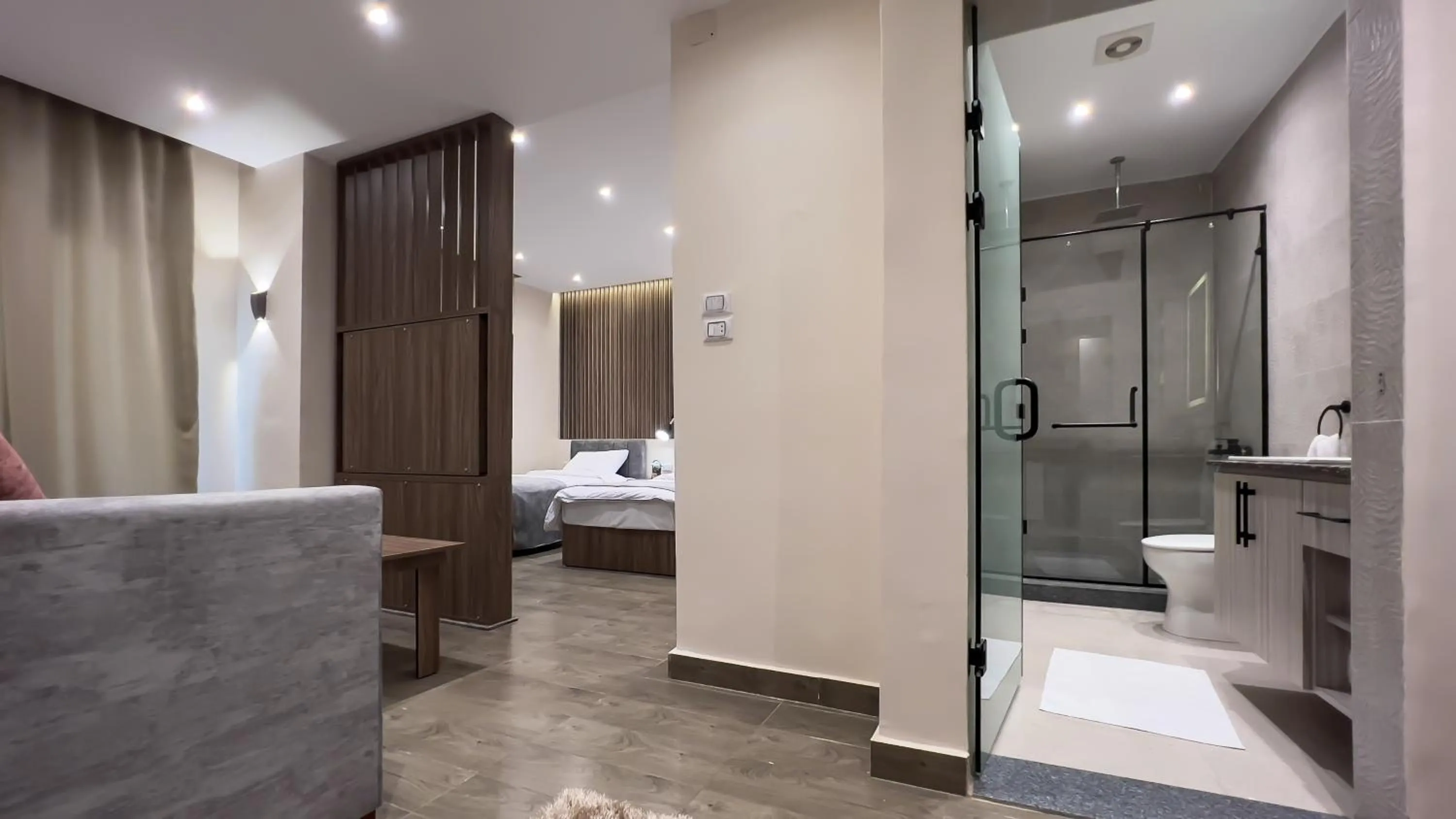 Photo of the whole room, Bed in STEPS IN Pyramids View