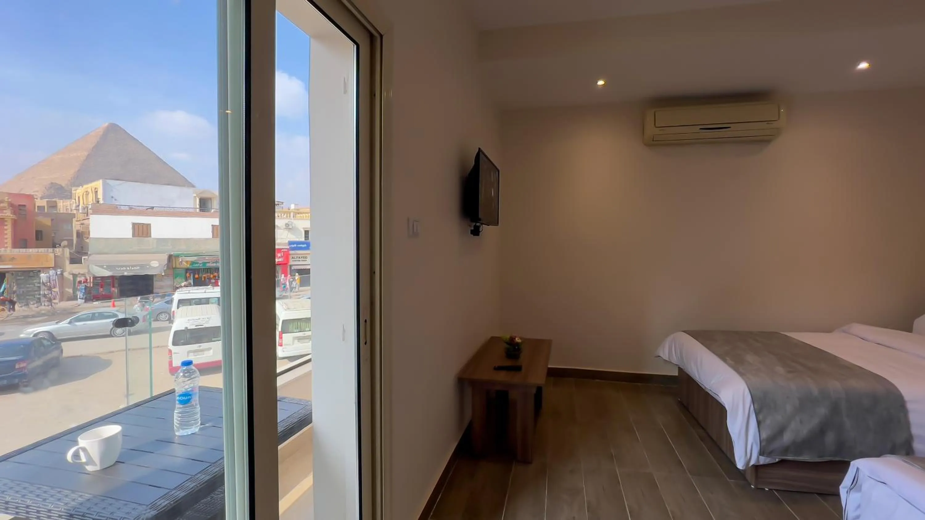 View (from property/room), Bed in STEPS IN Pyramids View