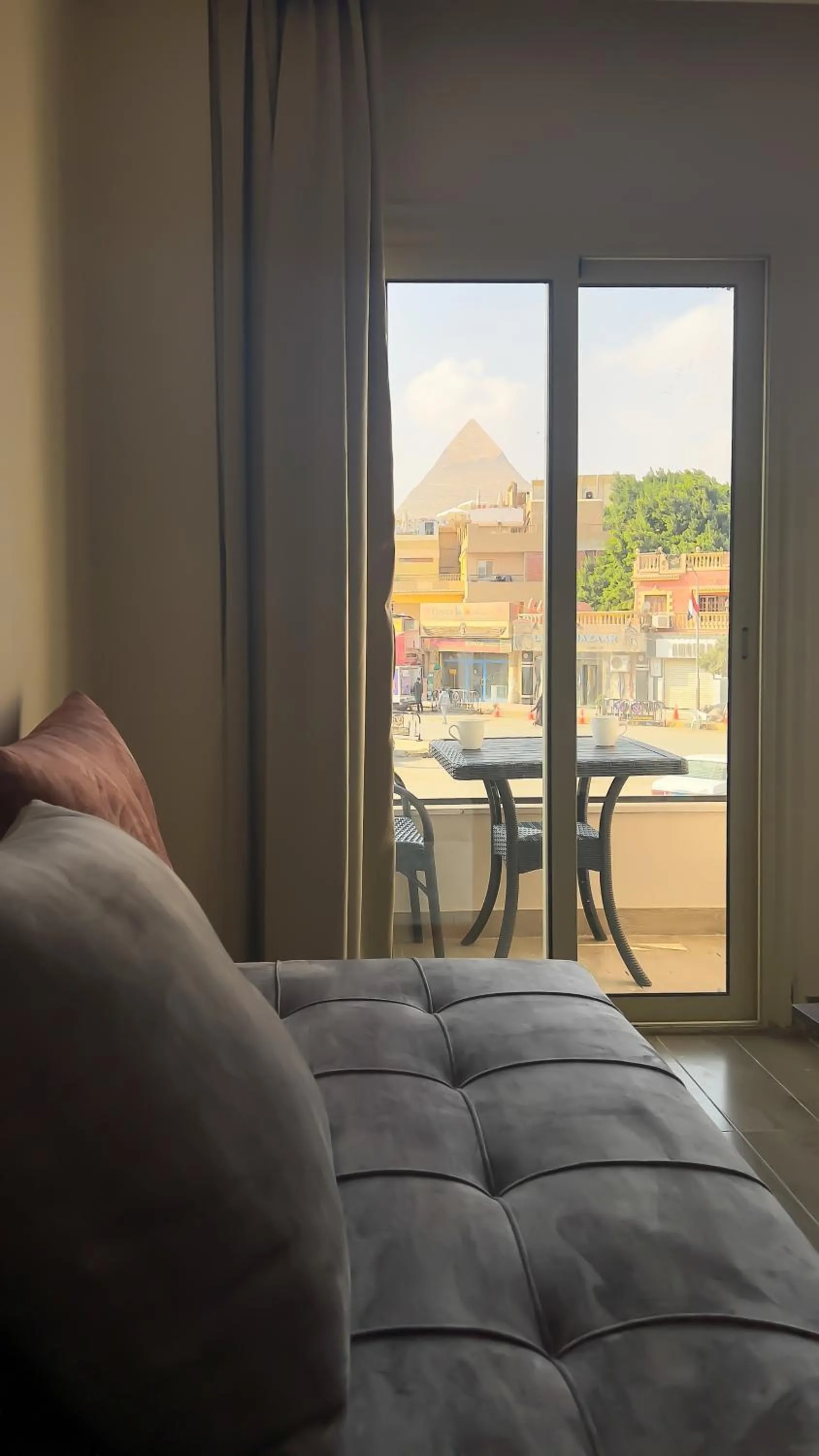 View (from property/room), Bed in STEPS IN Pyramids View