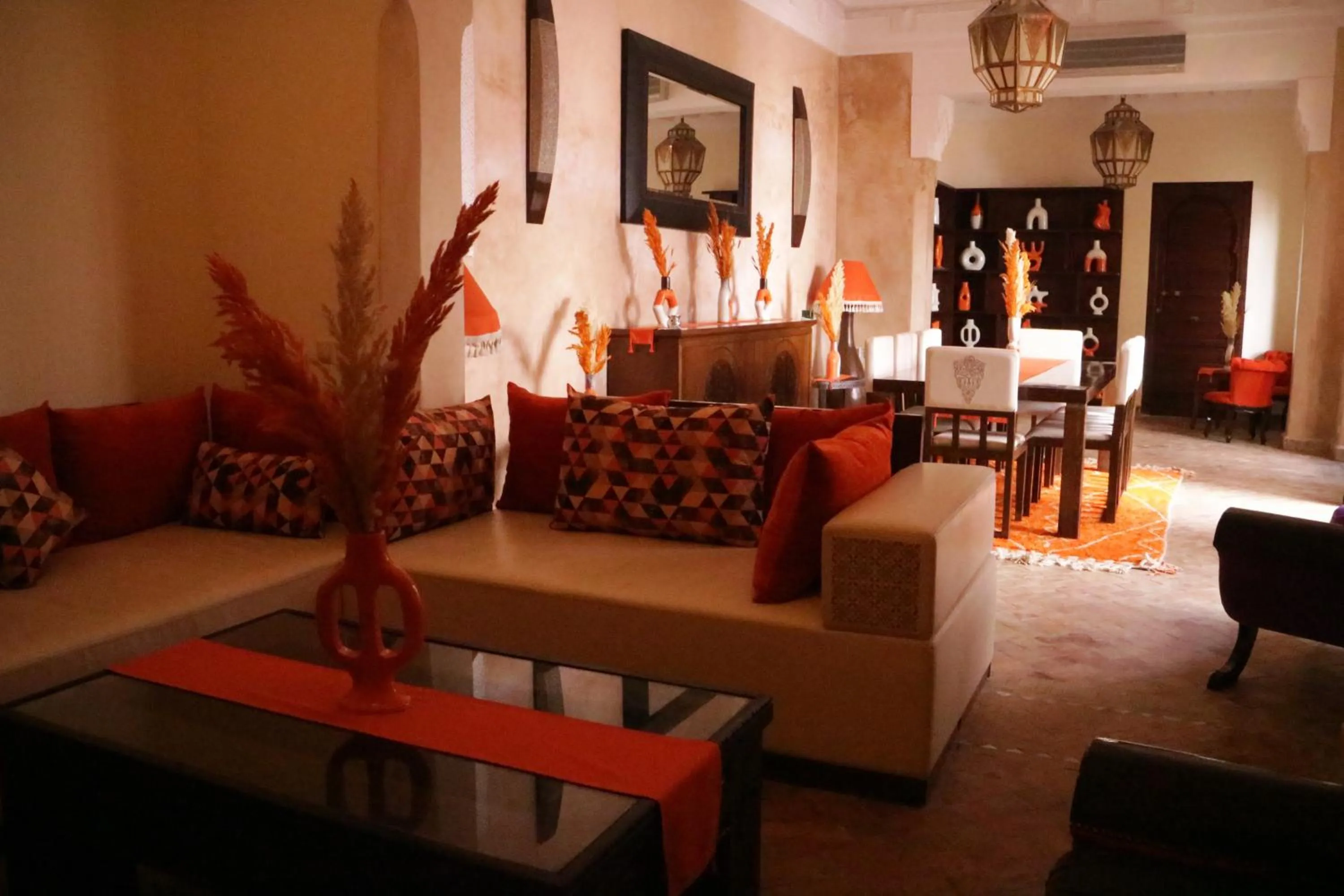 Seating area in Riad Sassa Finda