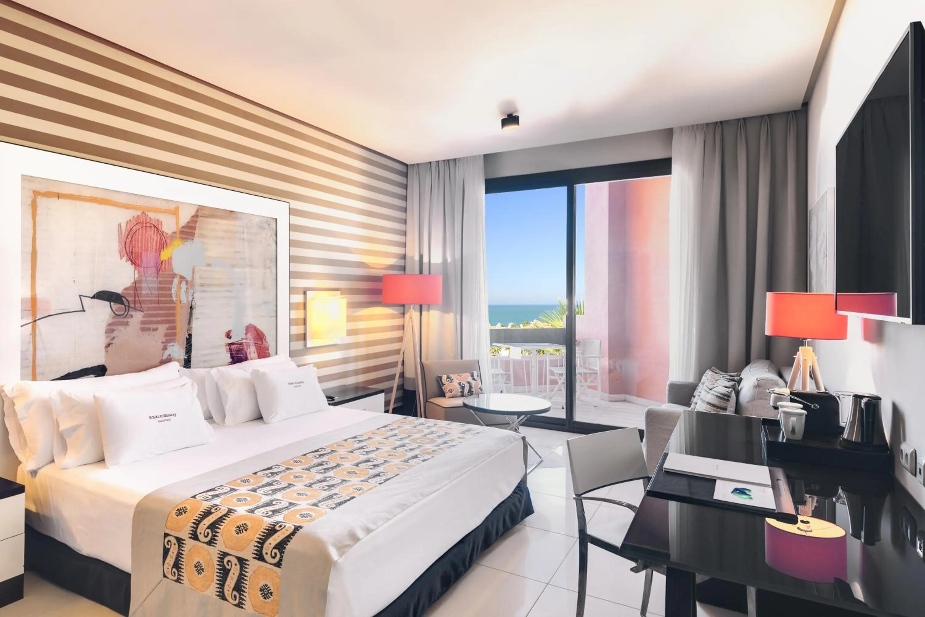 View (from property/room), Bed in Royal Hideaway Sancti Petri