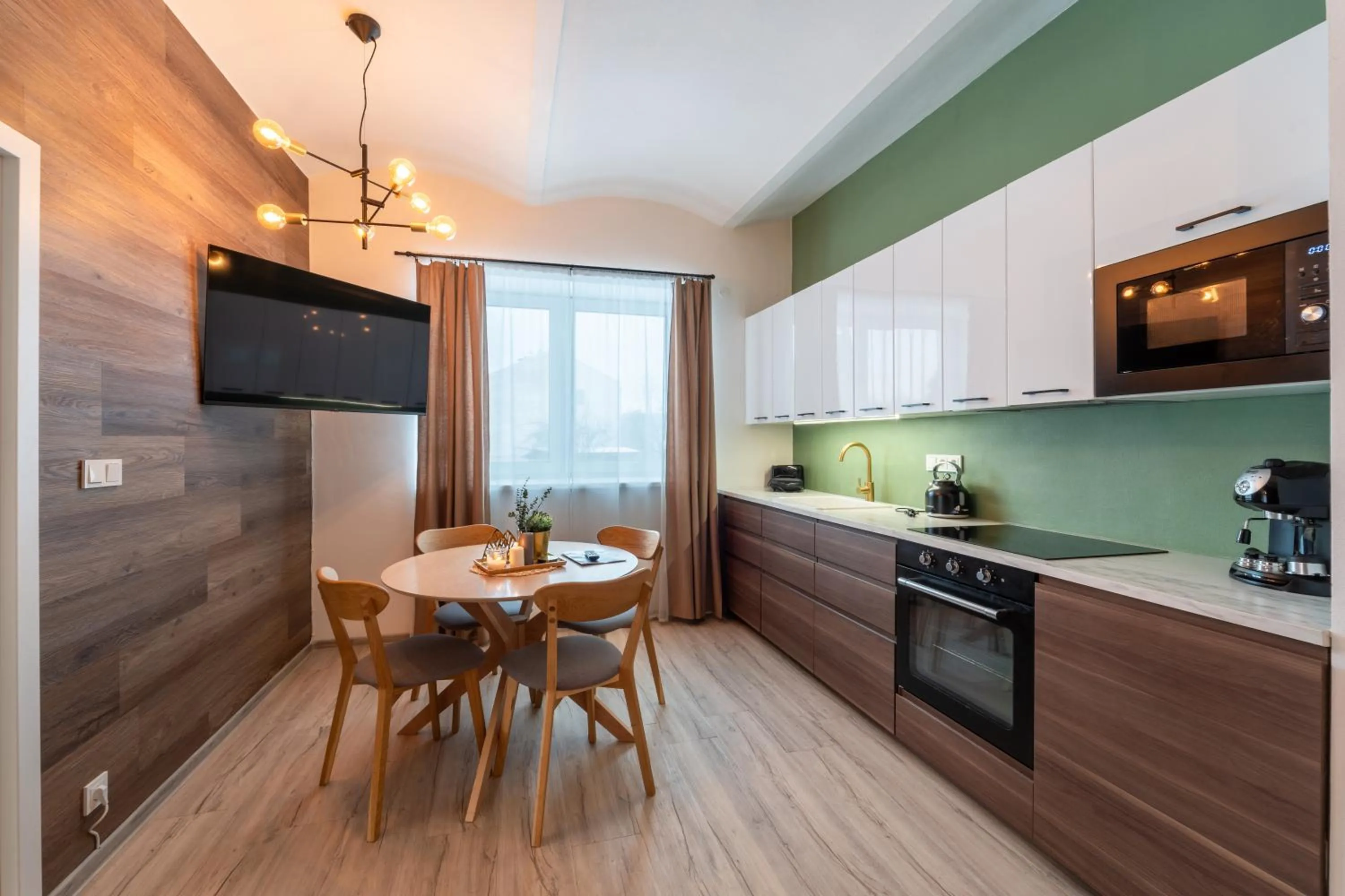 Kitchen or kitchenette in Wellness Apartmány Vila Republika