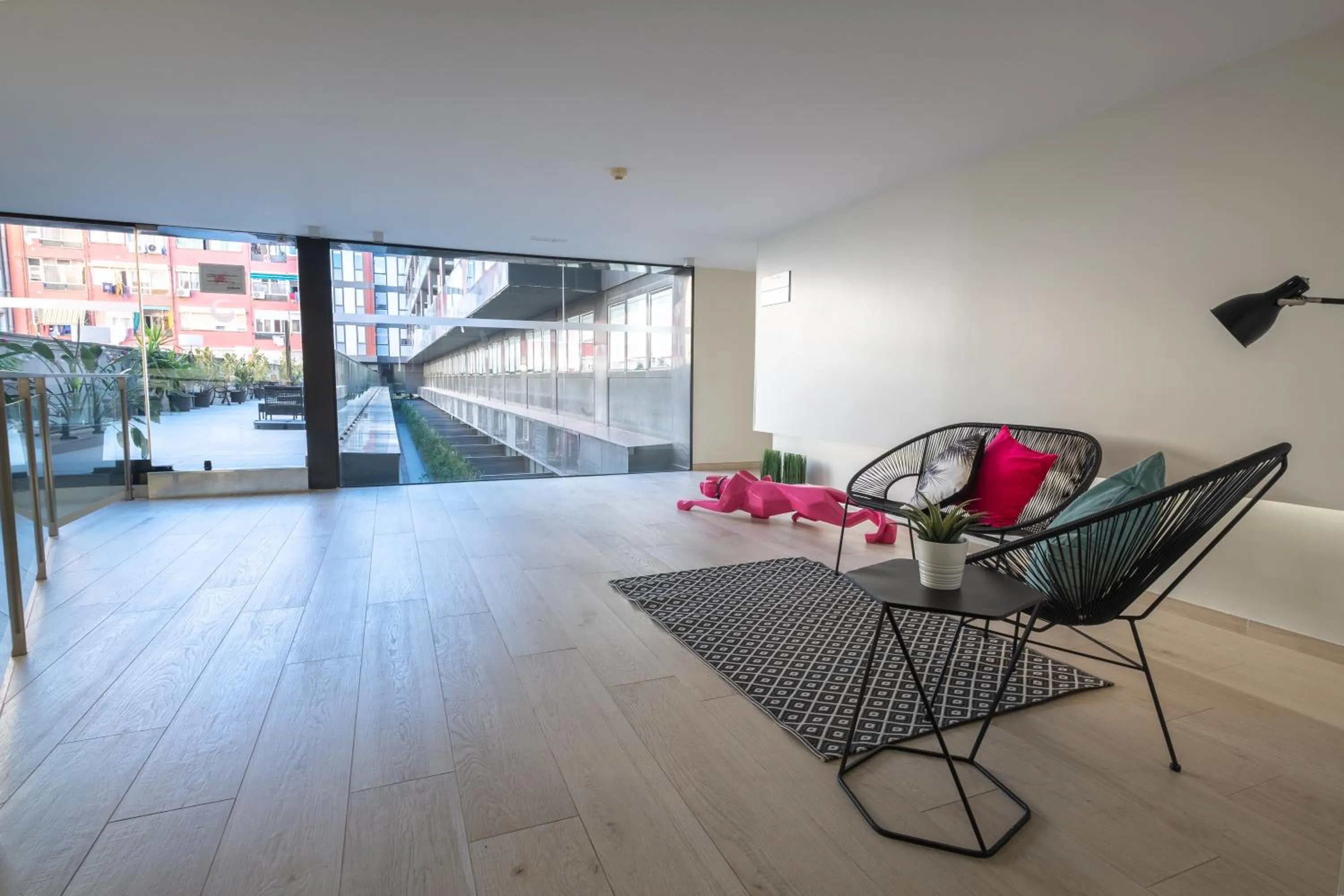Patio in Aparthotel Bcn Montjuic