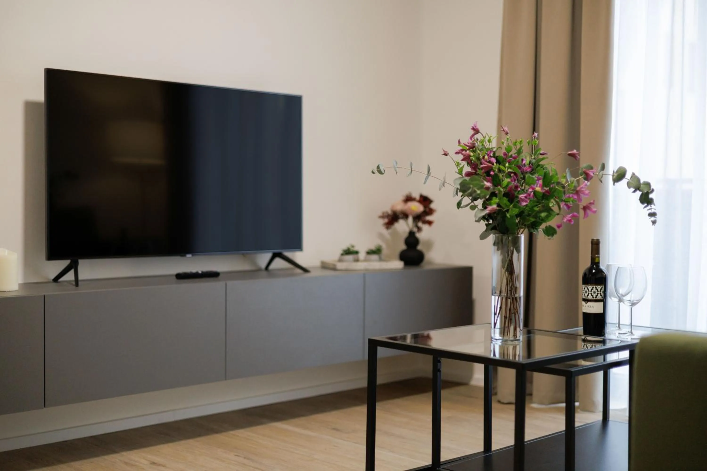 TV and multimedia in Aparthotel Na Klenici