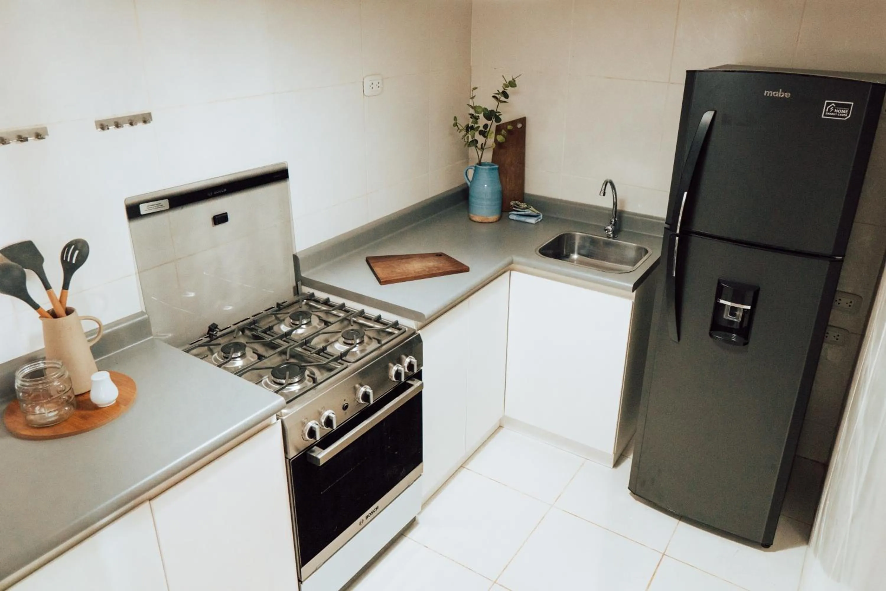 Kitchen or kitchenette in Atenas Hotel Boutique