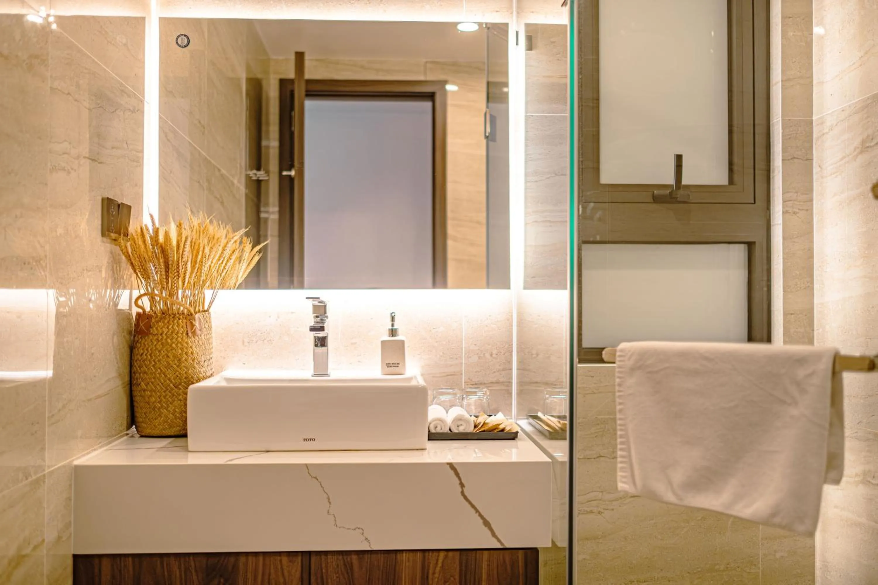 Bathroom in Ostara Hotel & Apartment