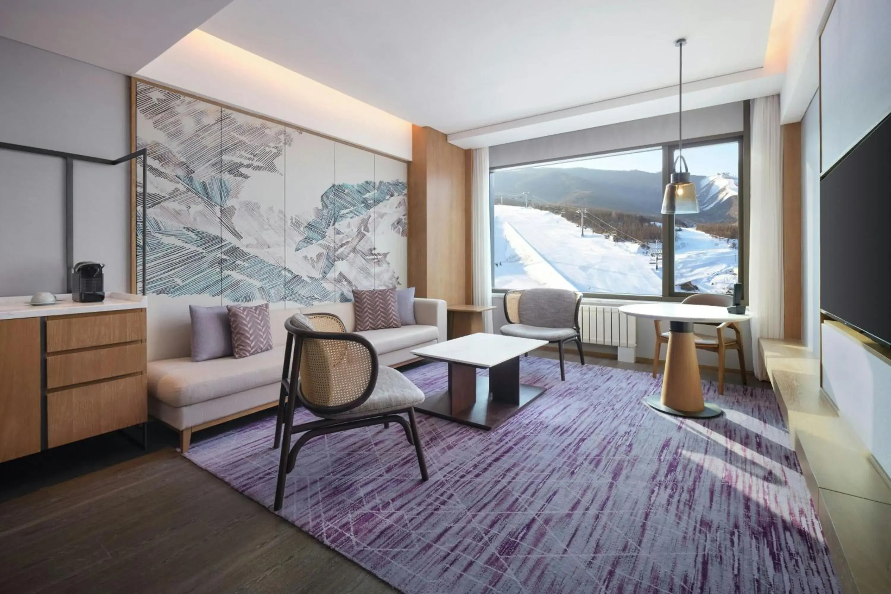 Duplex King Room with Forest View in Courtyard by Marriott Chongli Duplex King Room with Forest View in Courtyard by Marriott Chongli