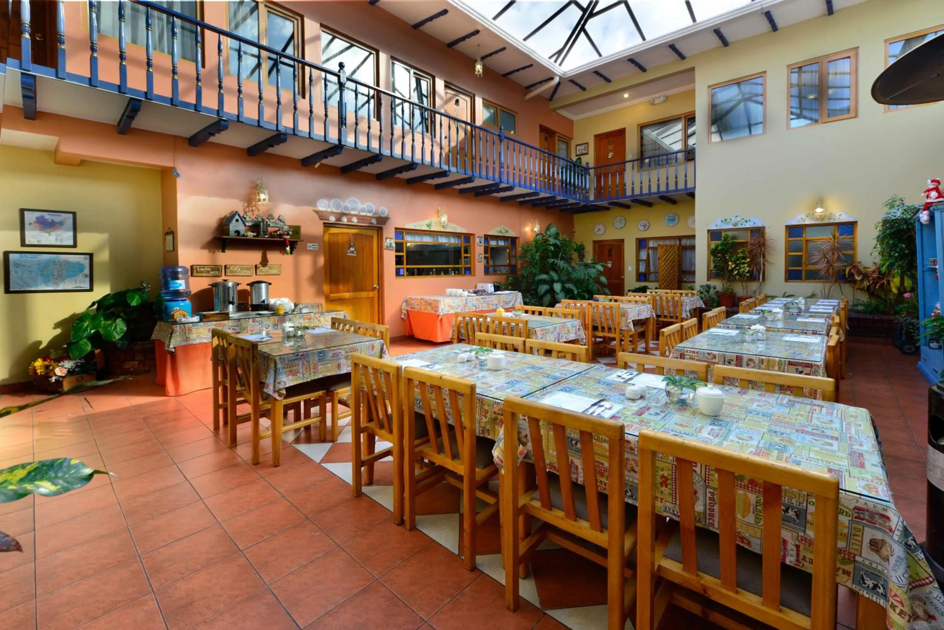 Inner courtyard view in Hotel Posada del Angel