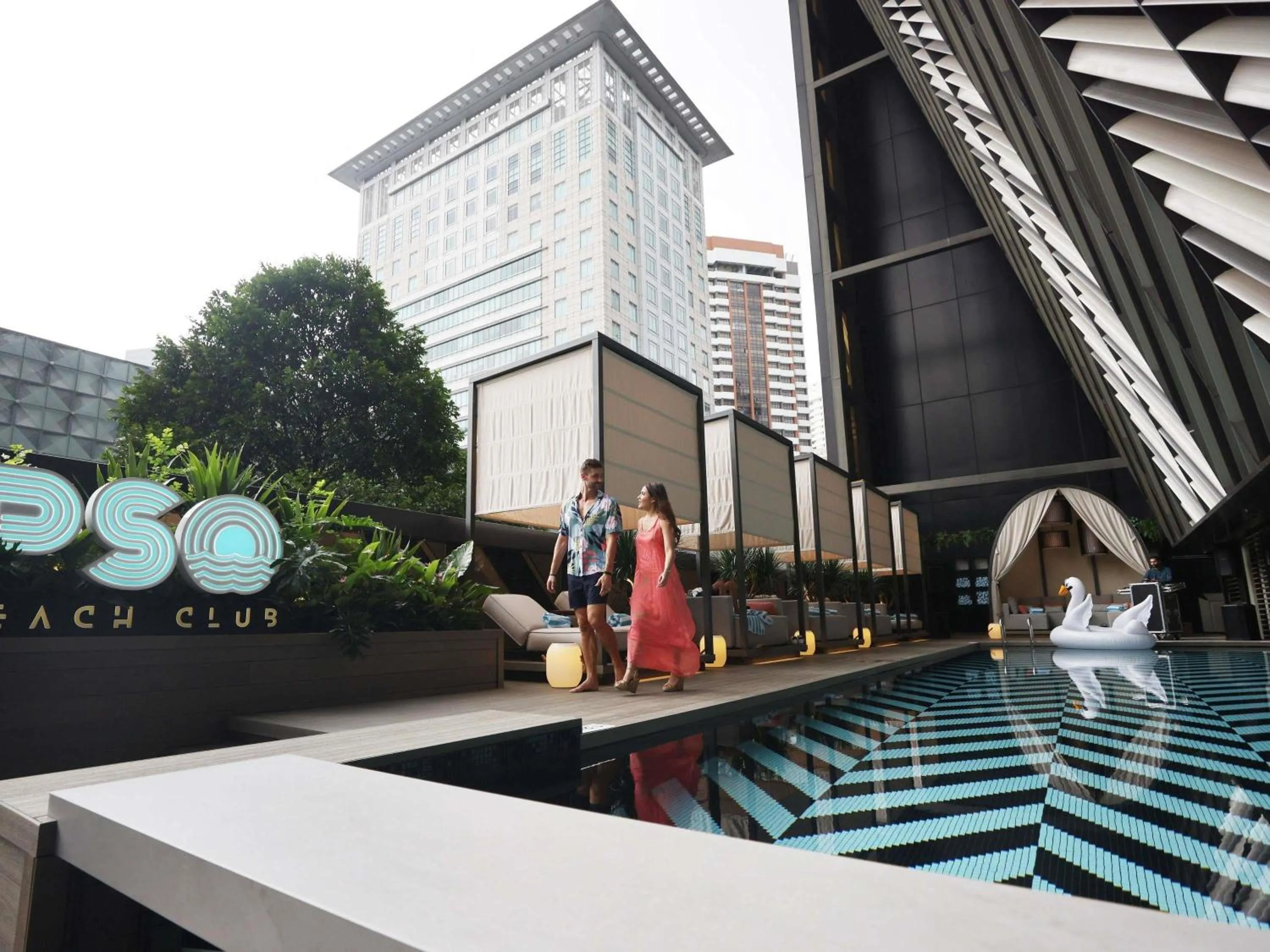 Pool view in Pullman Singapore Orchard