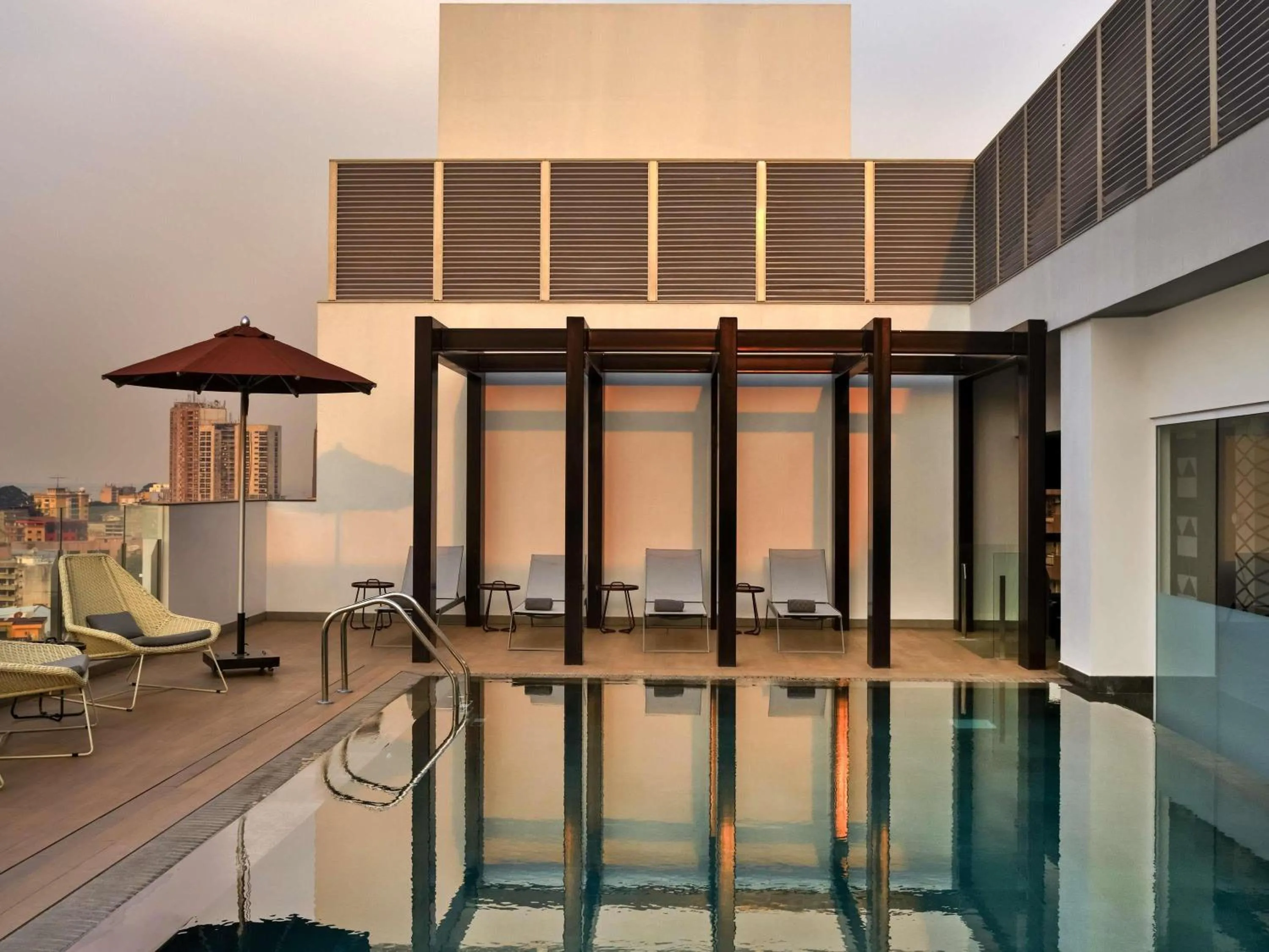 Pool view in Novotel Kinshasa La Gombe