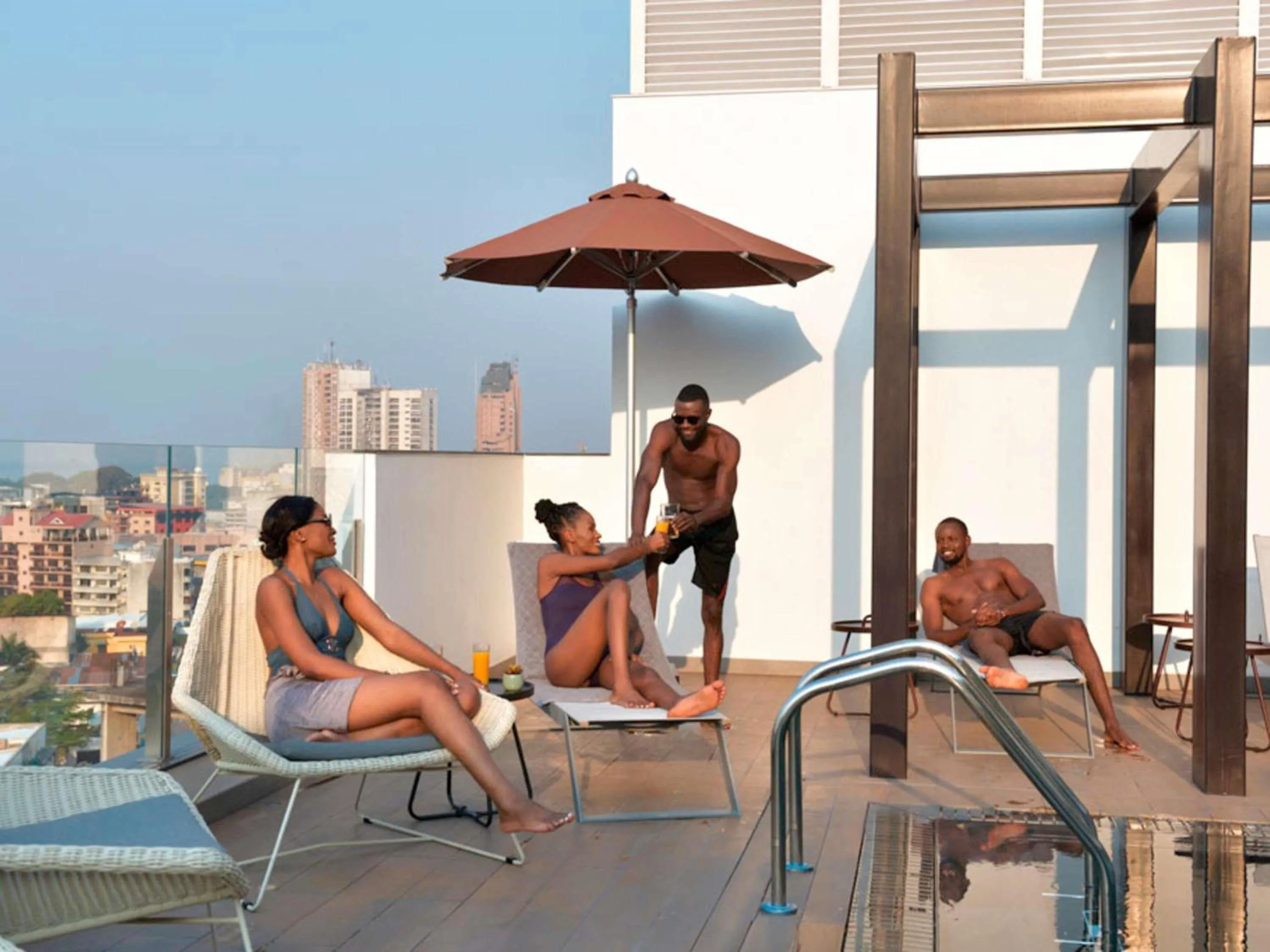 Pool view in Novotel Kinshasa La Gombe