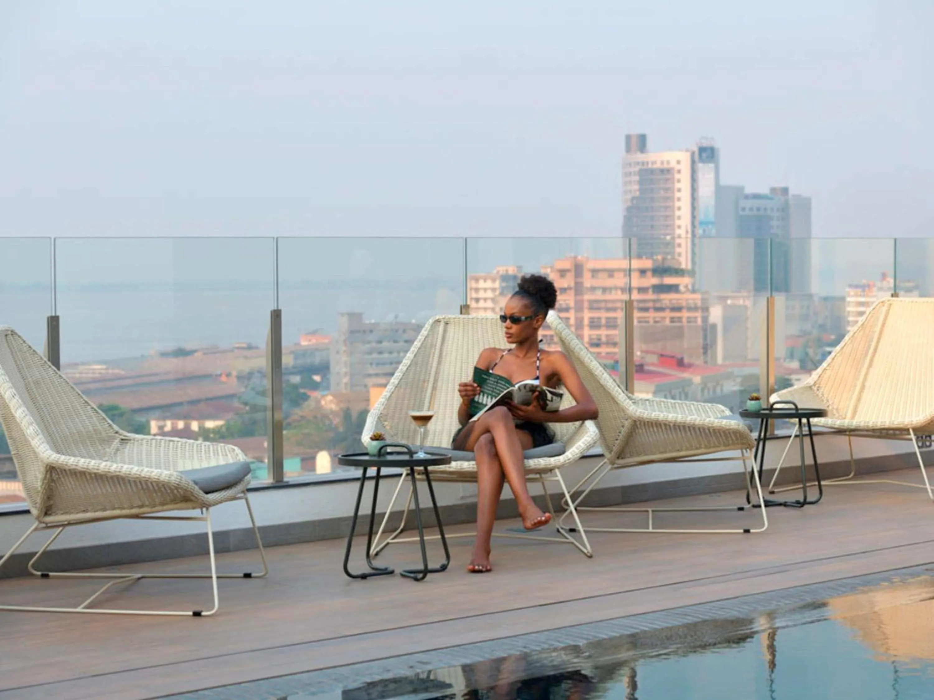 Pool view in Novotel Kinshasa La Gombe