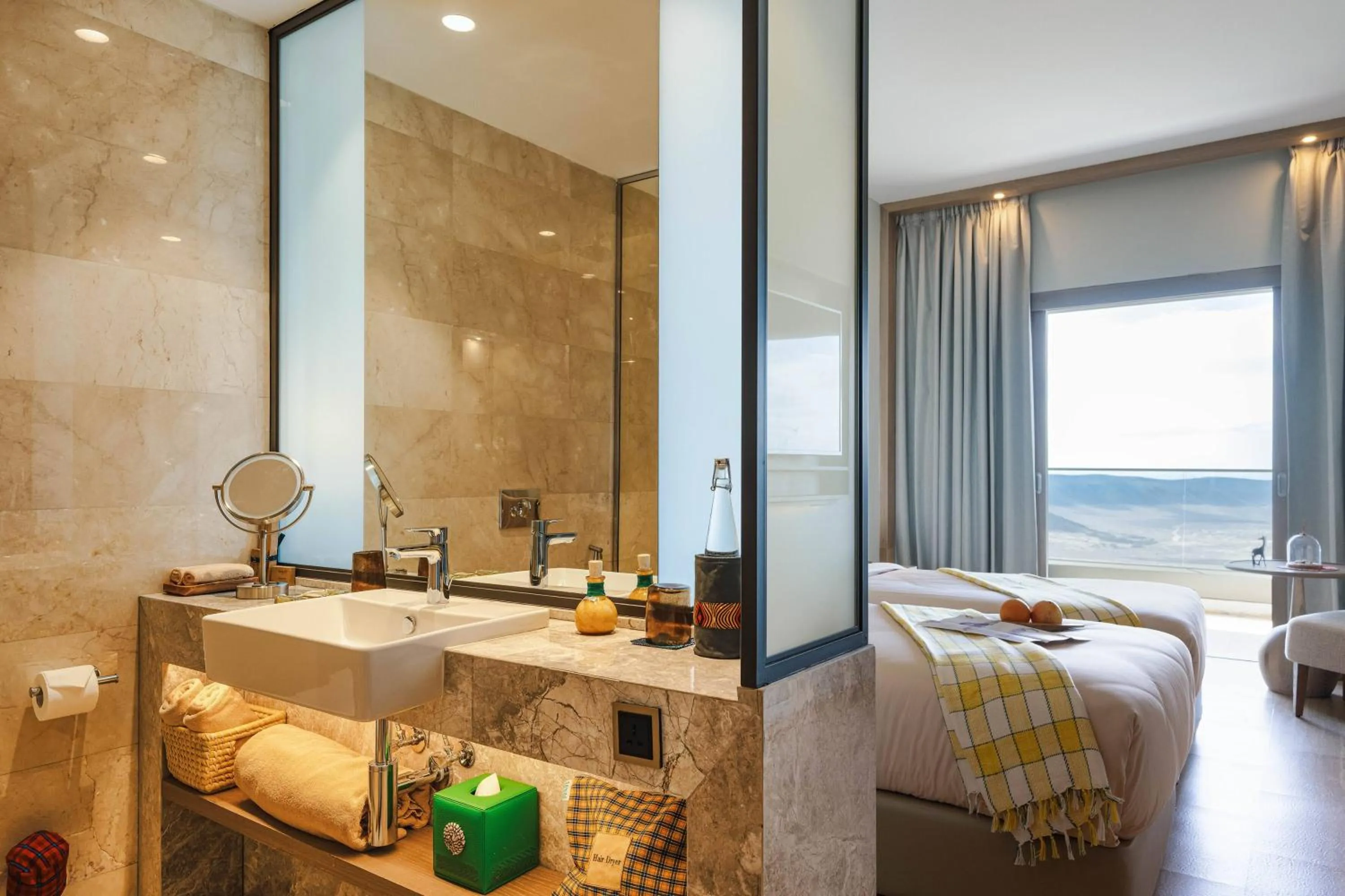 Bed in Ngorongoro Lodge Meliá Collection