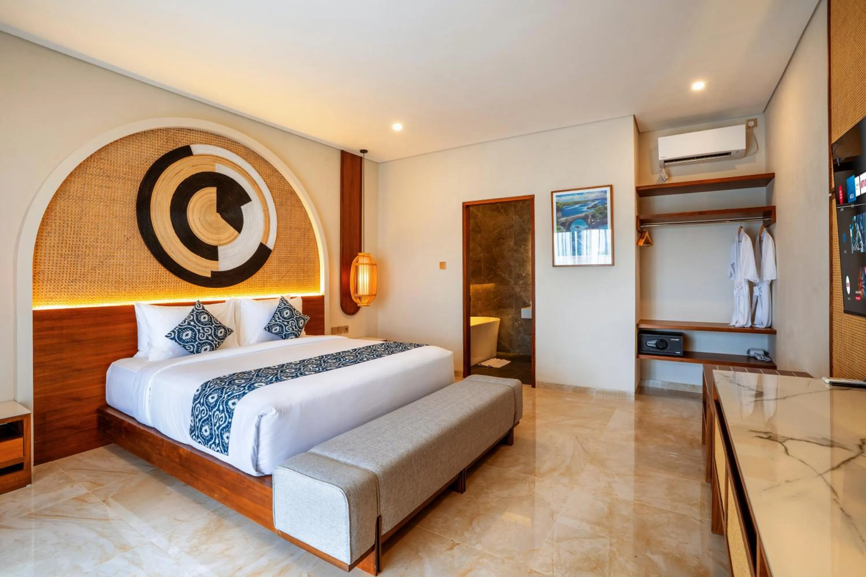 Bed in Khamara Beach Resort