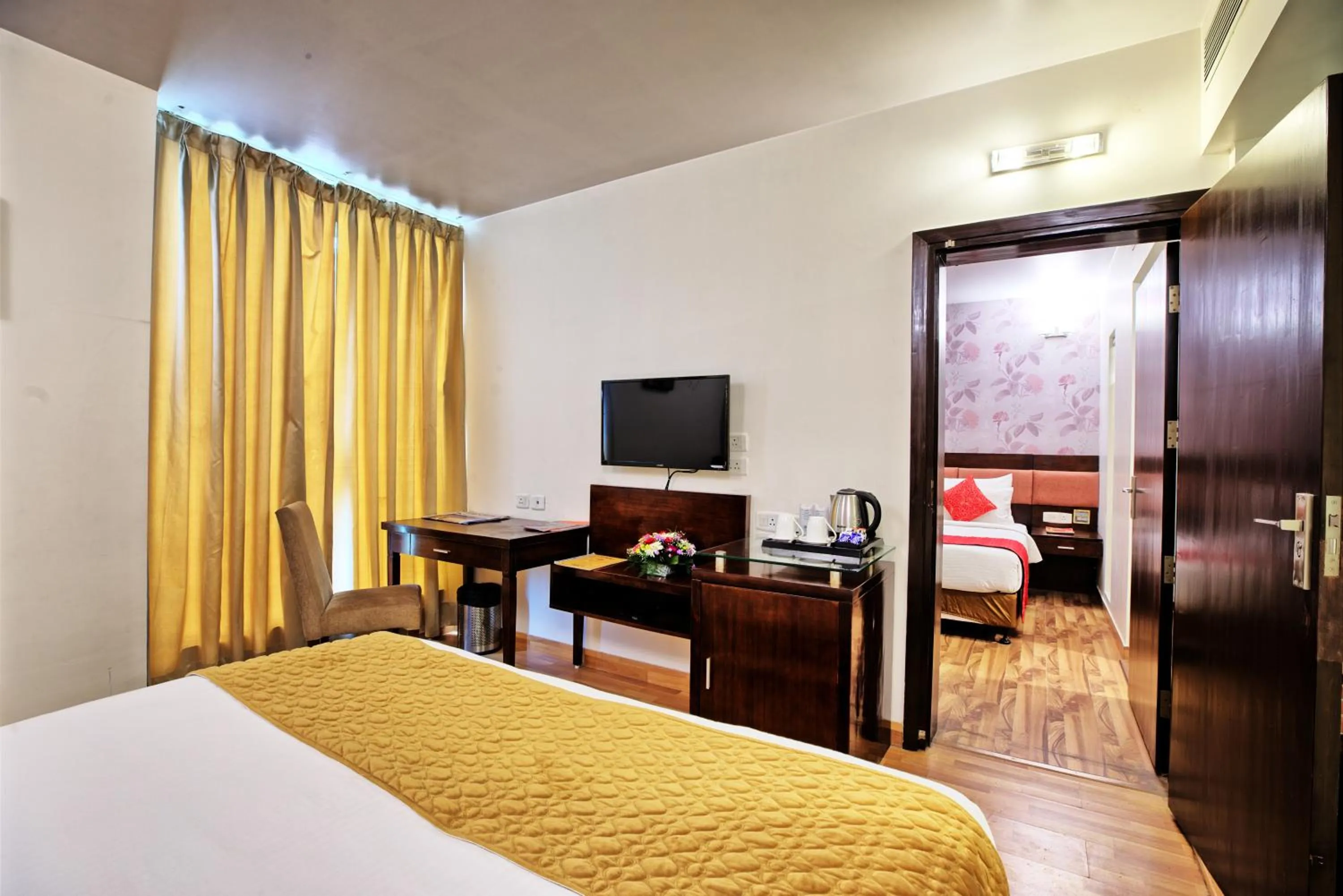 View (from property/room), Bed in Rosemallow Hotel New Delhi
