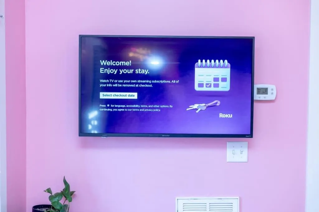 TV and multimedia in PinkBMe - 8 Min to Downtown, Free Parking