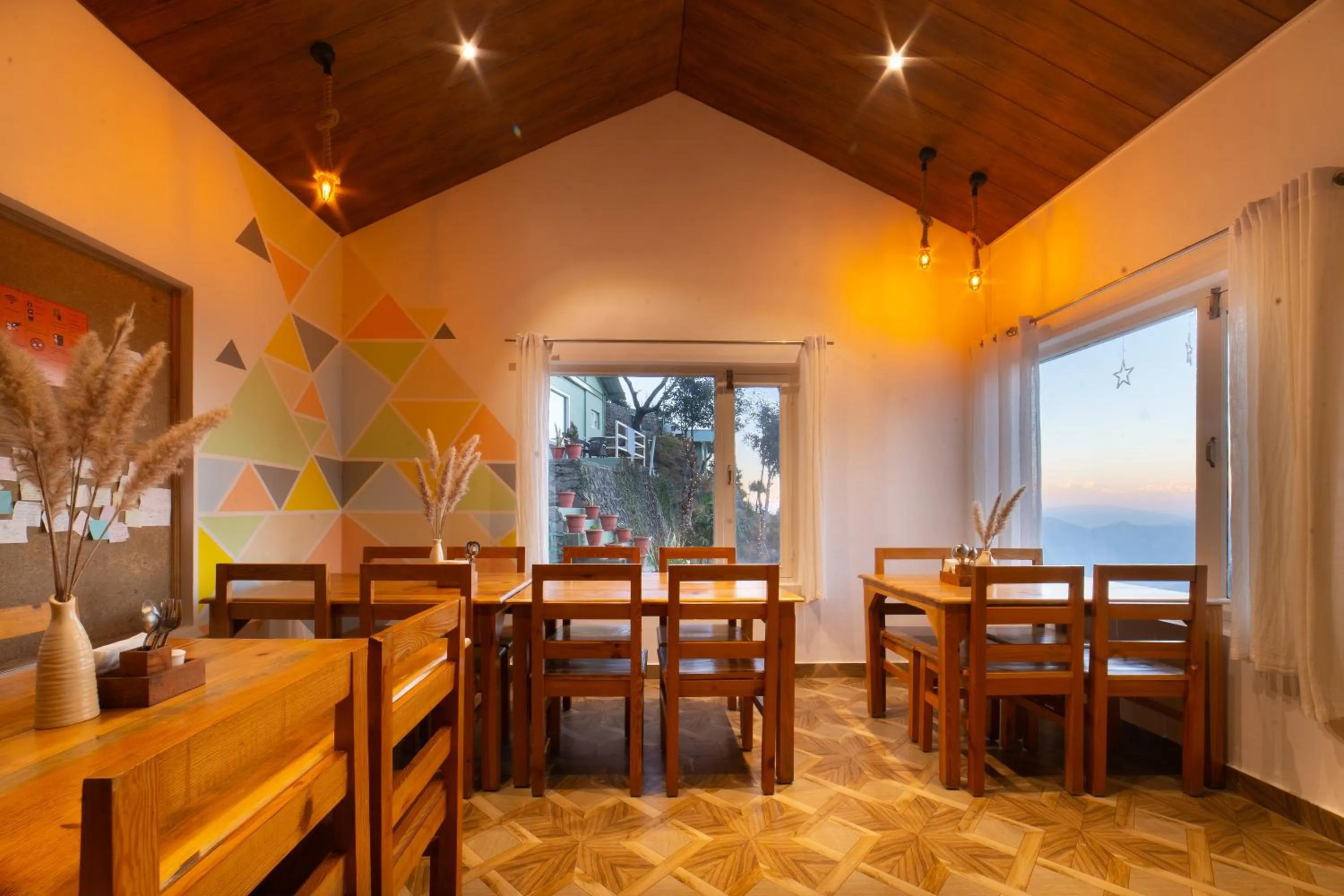 Seating area in Zostel Plus Nainital (Naina Range)