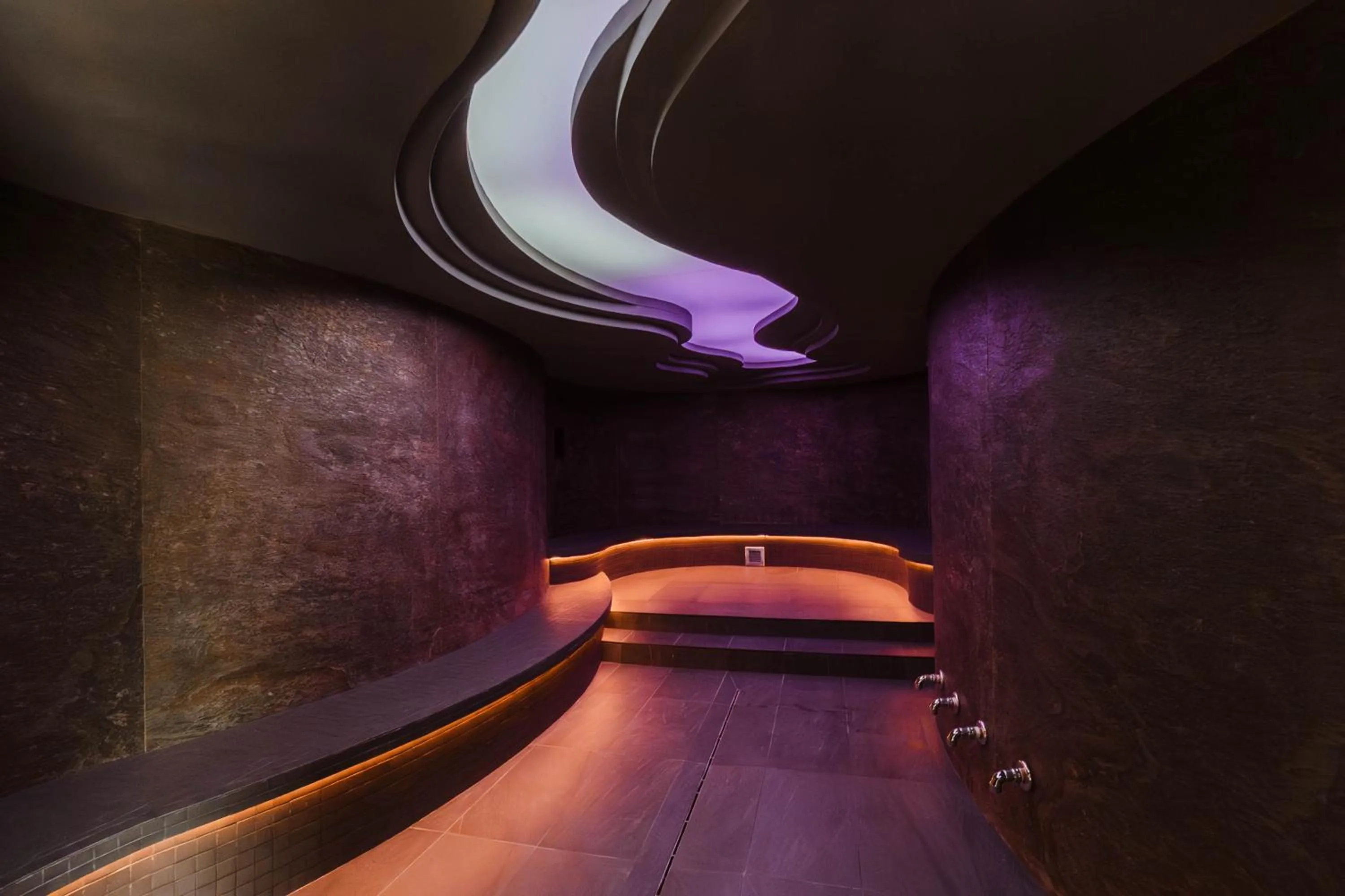 Steam room in Everwild Canmore Hotel