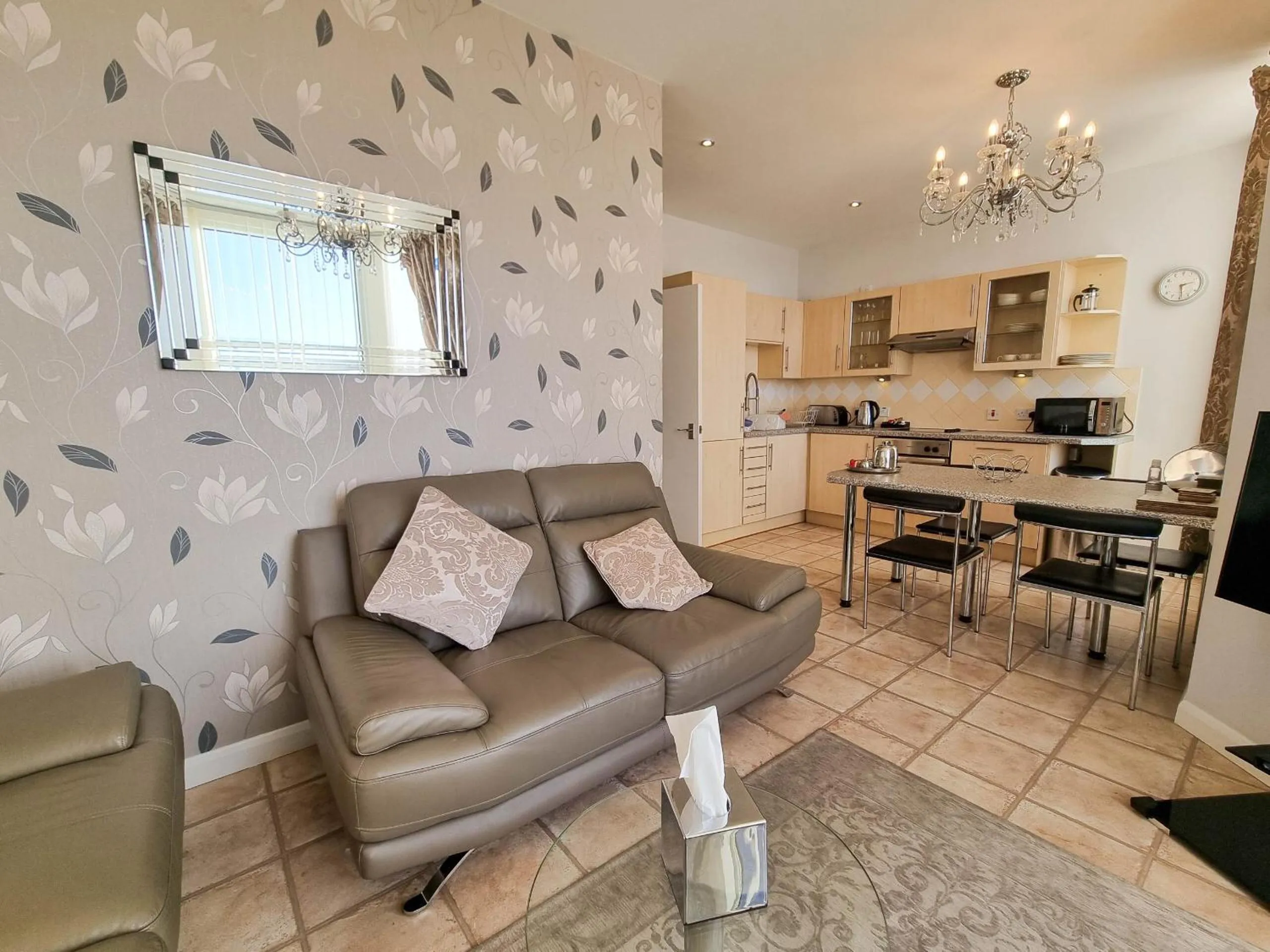 Living room in The Beach House, Luxury Apartments